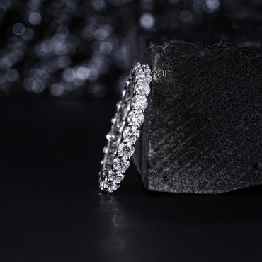 0.06Ct Round Full Eternity LabGrown Diamonds Wedding Band - Pear Jewels