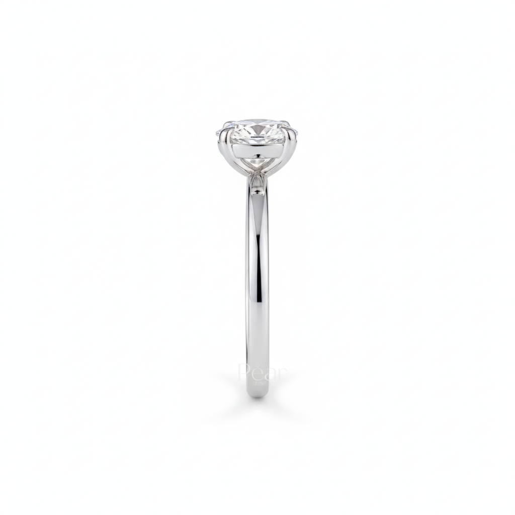 1ct Oval Solitaire Natural Diamond Engagement Ring
