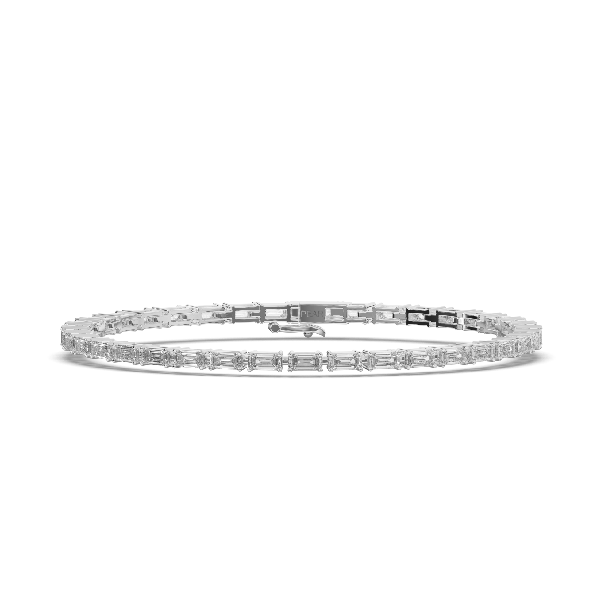 Bold Sleeping Emerald Lab-grown Diamond Tennis Bracelet - Pear Jewels