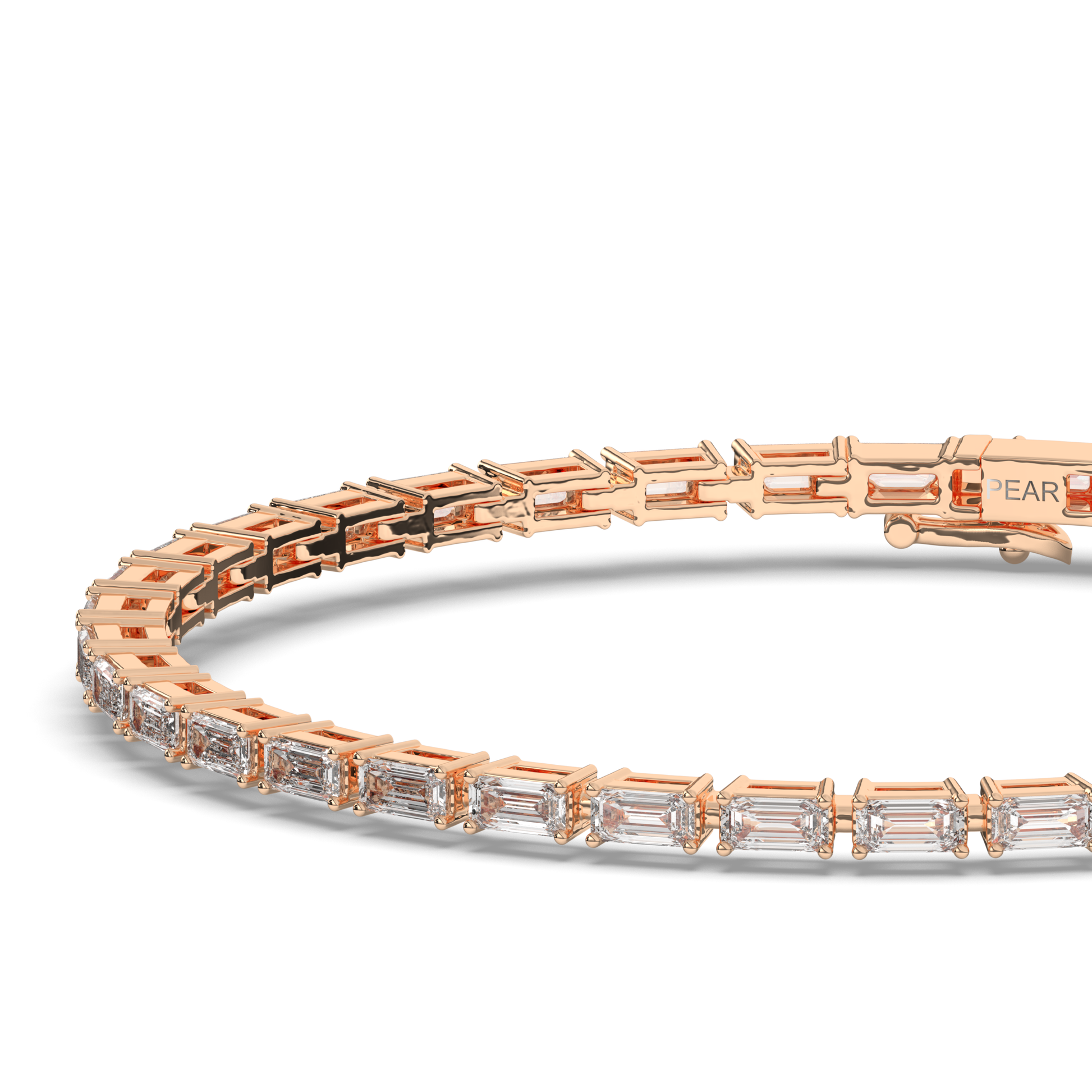 Bold Sleeping Emerald Lab-grown Diamond Tennis Bracelet - Pear Jewels