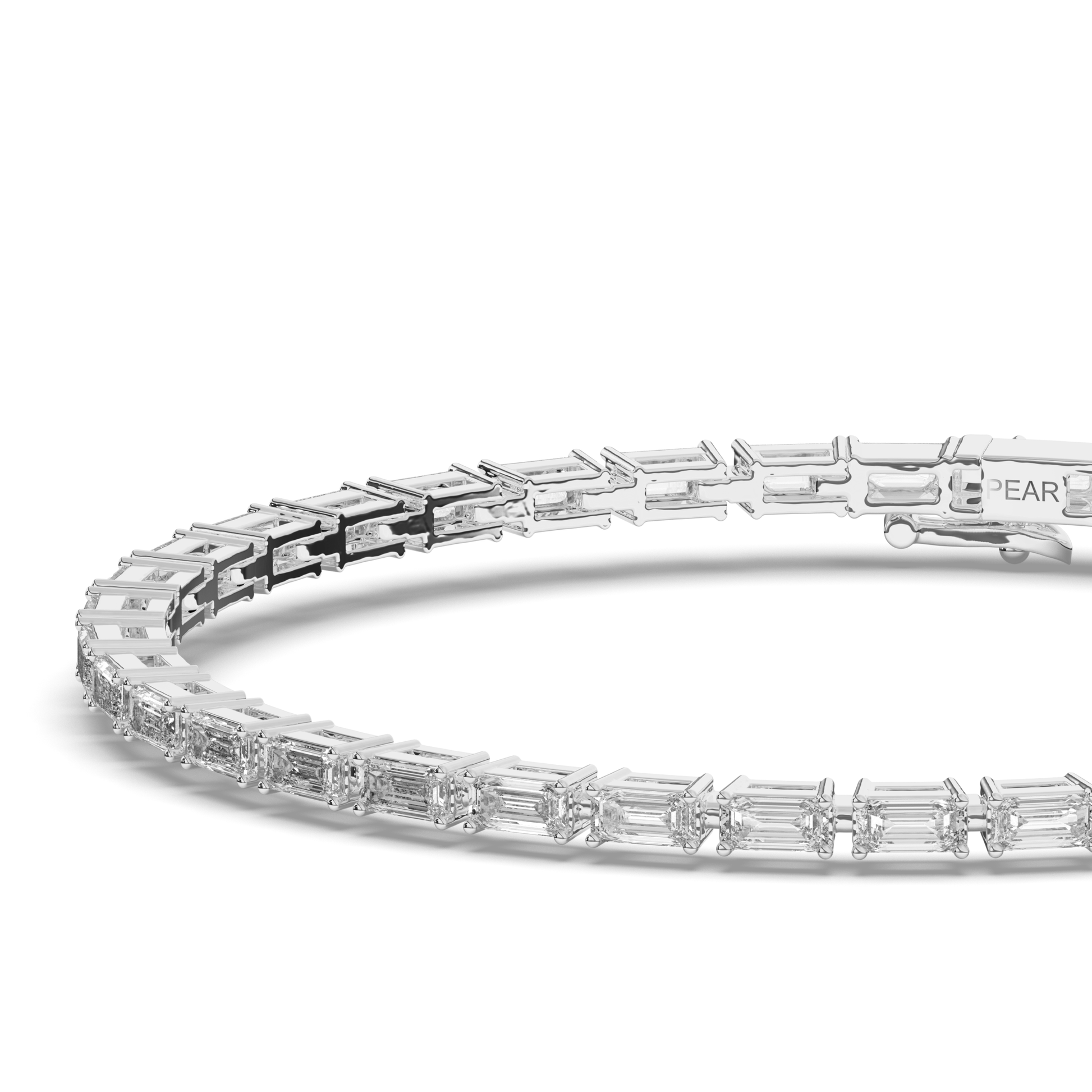 Bold Sleeping Emerald Lab-grown Diamond Tennis Bracelet - Pear Jewels