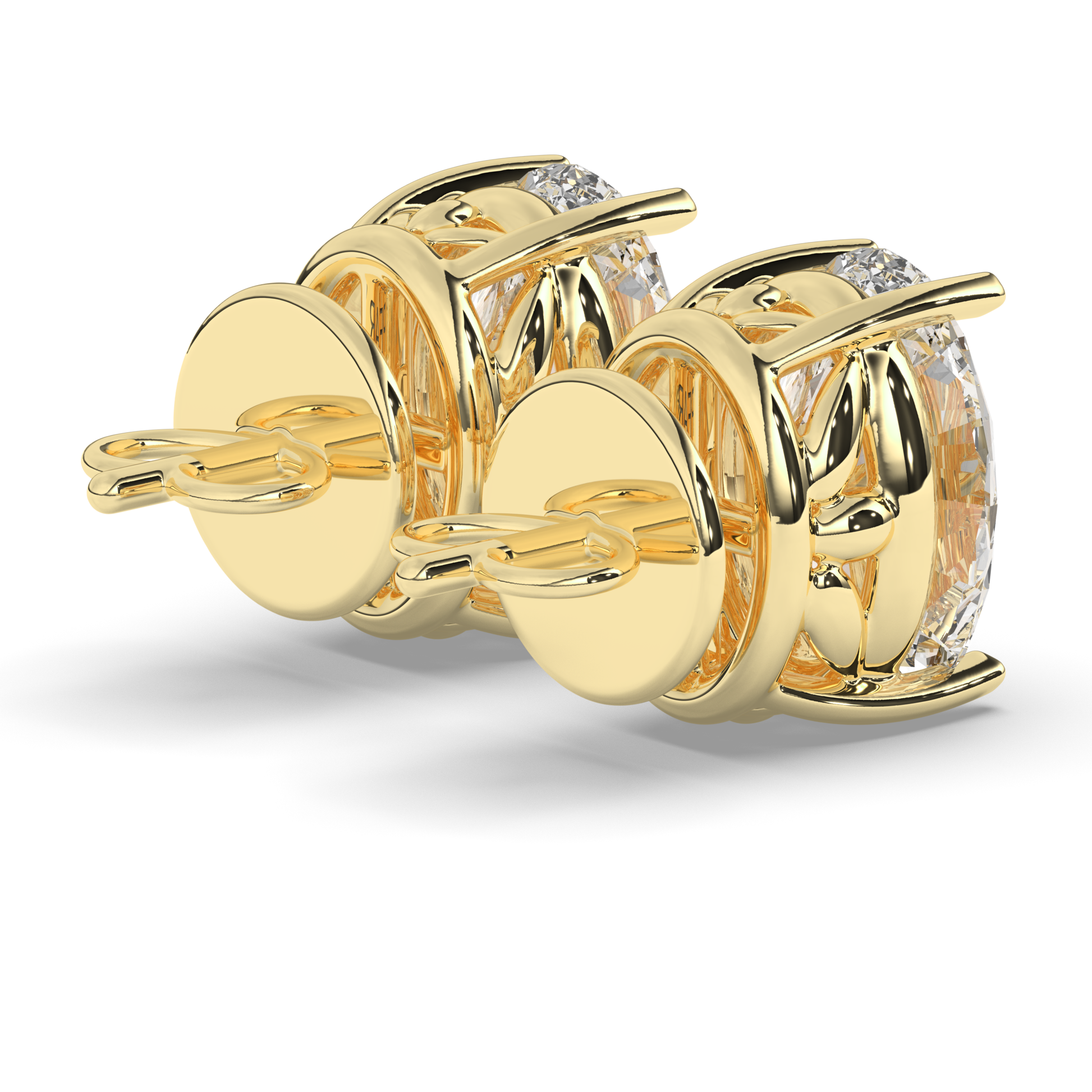 Classic Oval Lab-Grown Diamond Solitaire Studs with Prong Setting - Pear Jewels