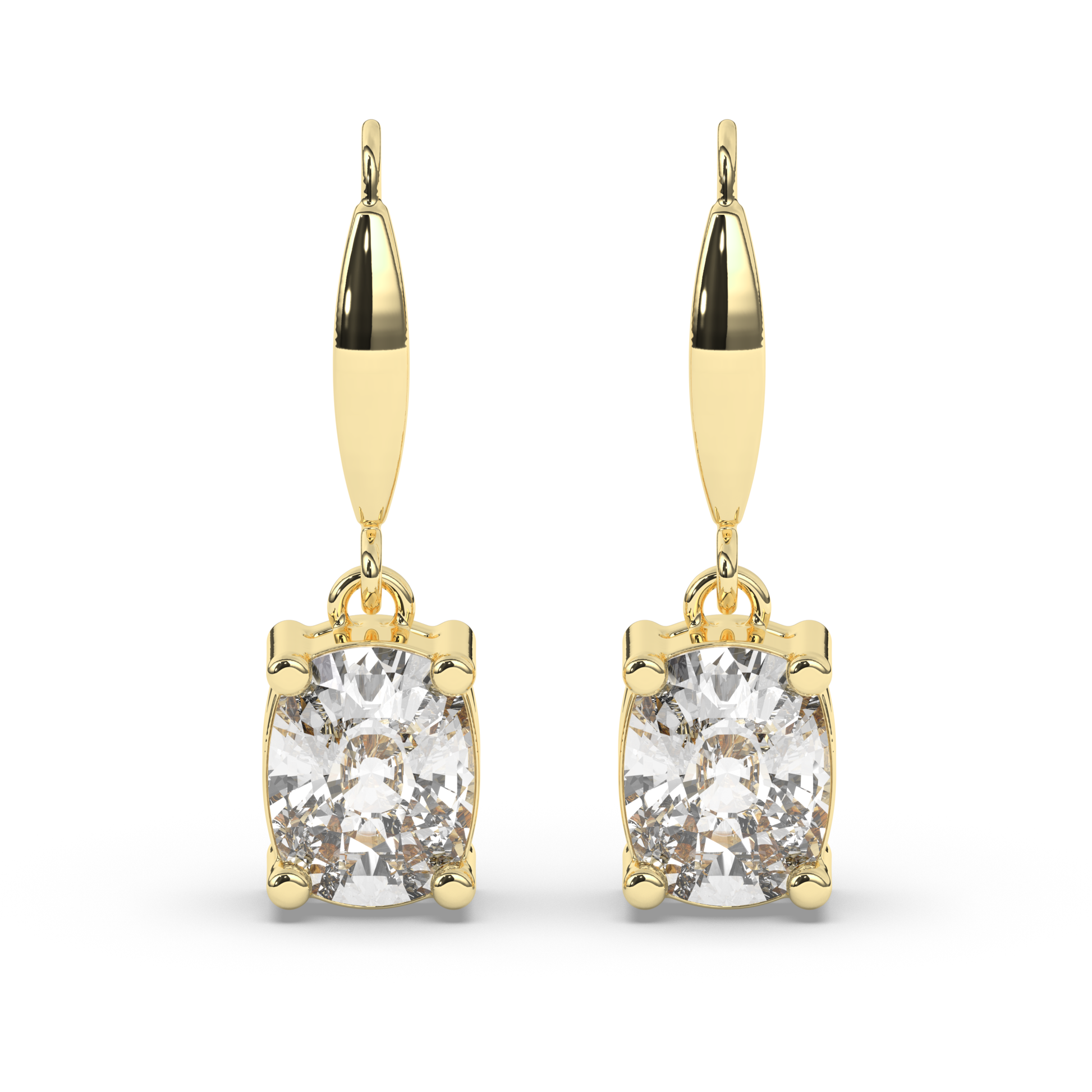 Elegant Oval Lab-Grown Diamond Dangle Earrings - Pear Jewels
