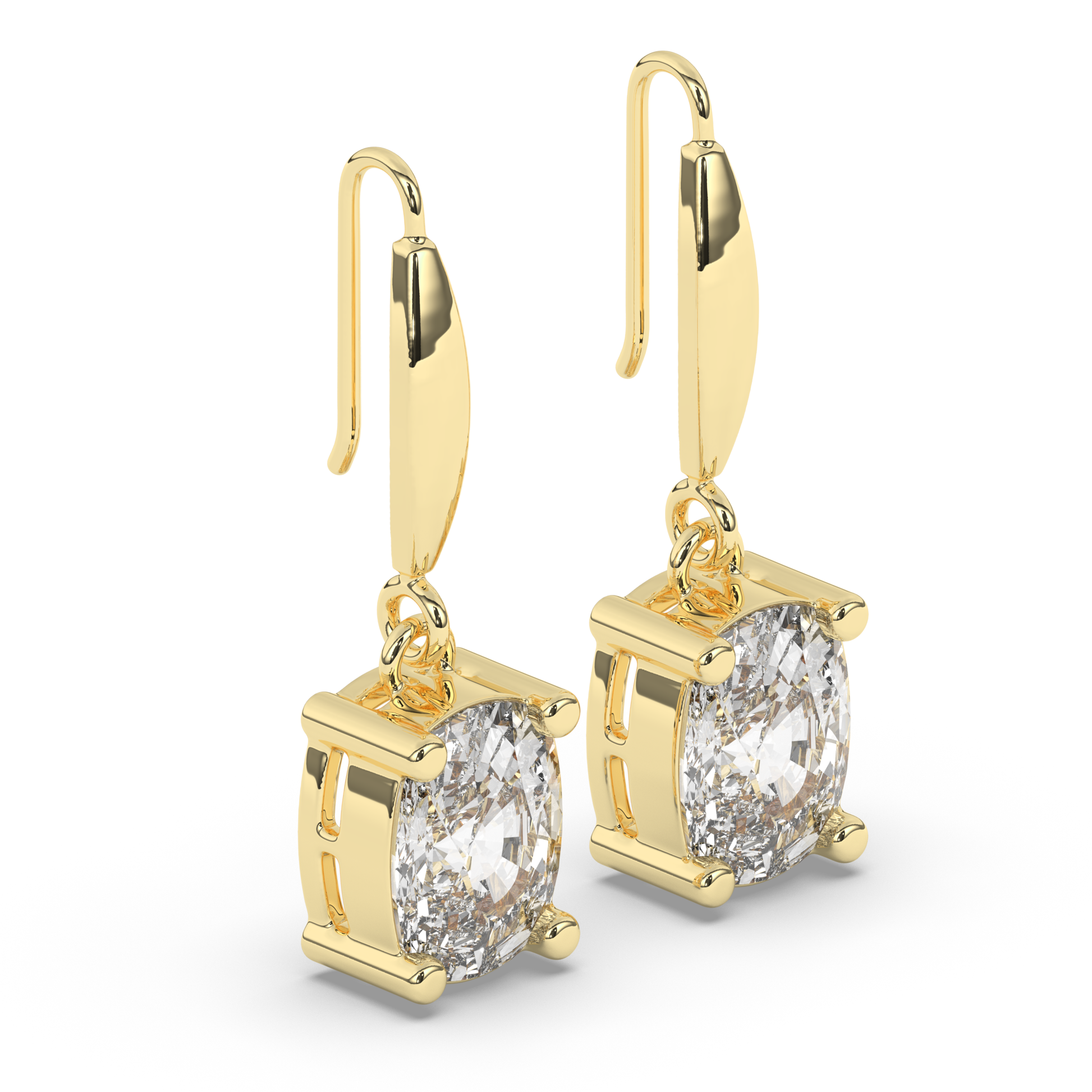 Elegant Oval Lab-Grown Diamond Dangle Earrings - Pear Jewels