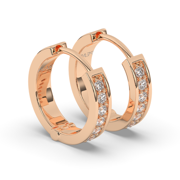 Elegant Round Lab-Grown Diamond Hoop Earrings - Pear Jewels