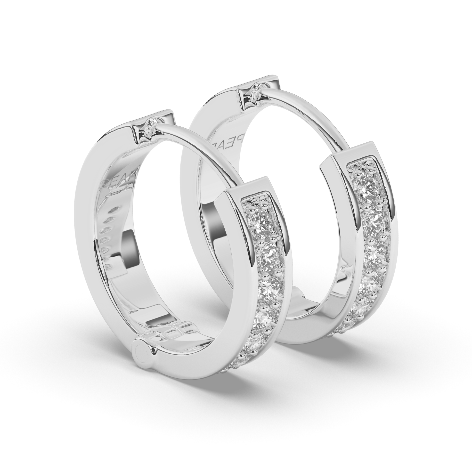 Elegant Round Lab-Grown Diamond Hoop Earrings - Pear Jewels