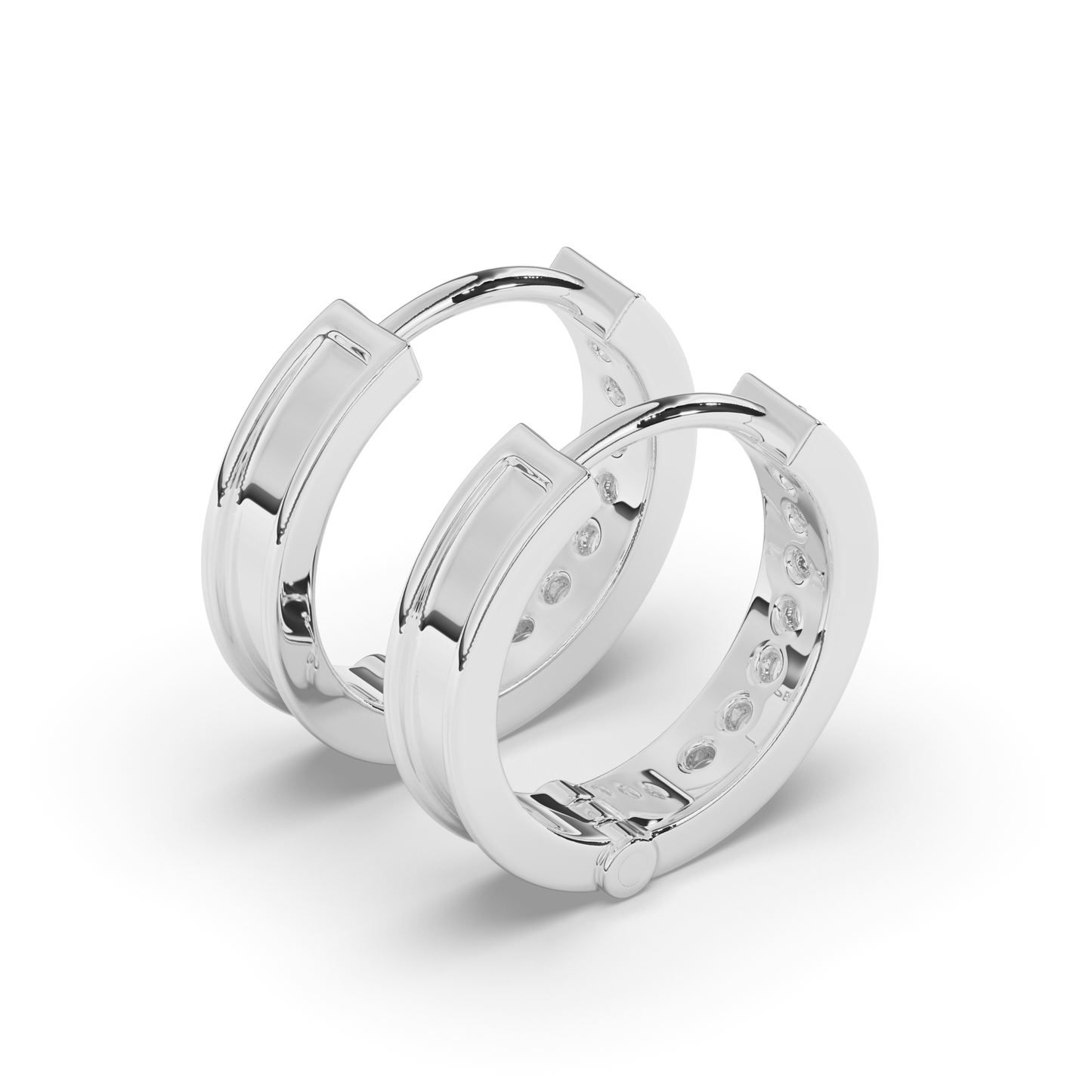 Elegant Round Lab-Grown Diamond Hoop Earrings - Pear Jewels