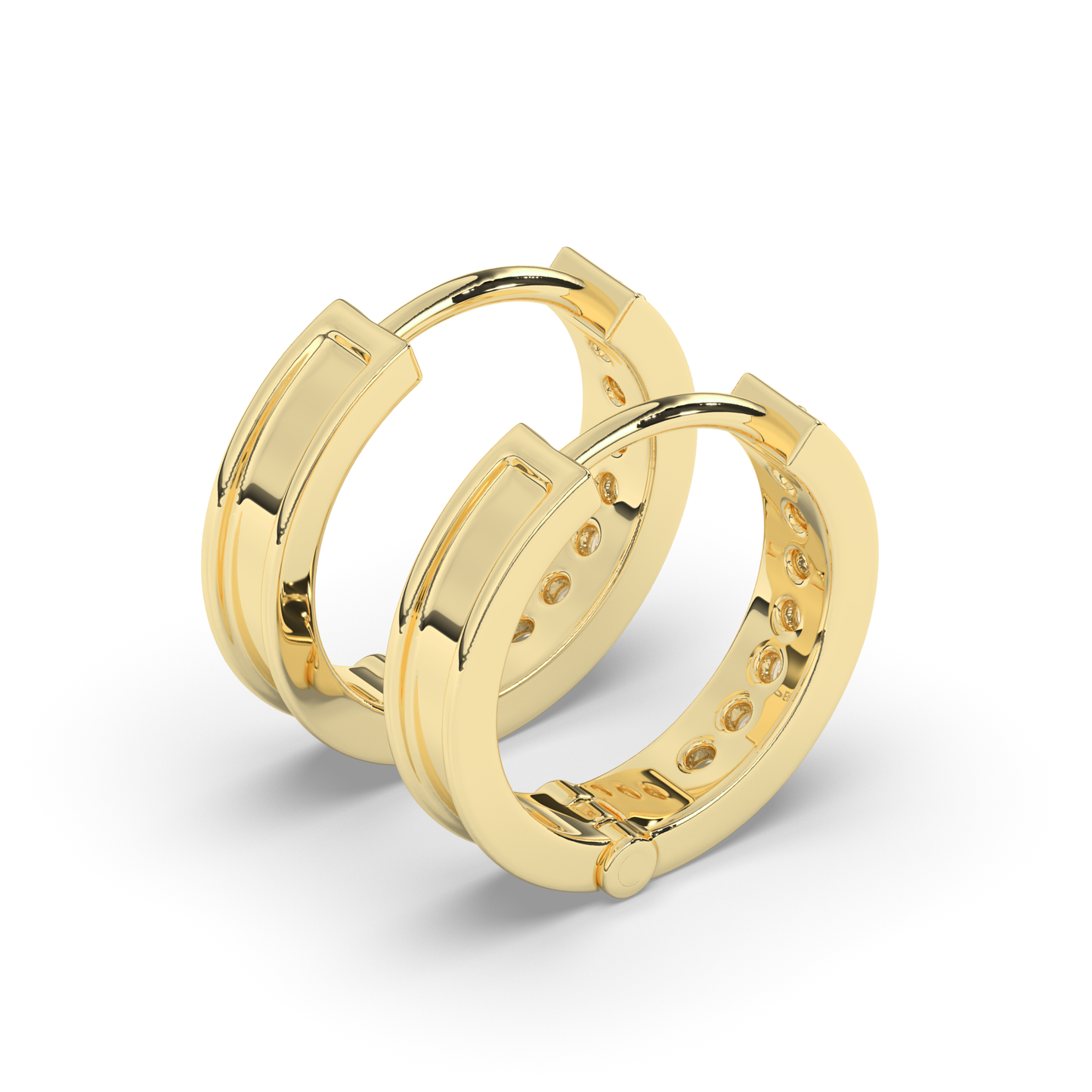 Elegant Round Lab-Grown Diamond Hoop Earrings - Pear Jewels