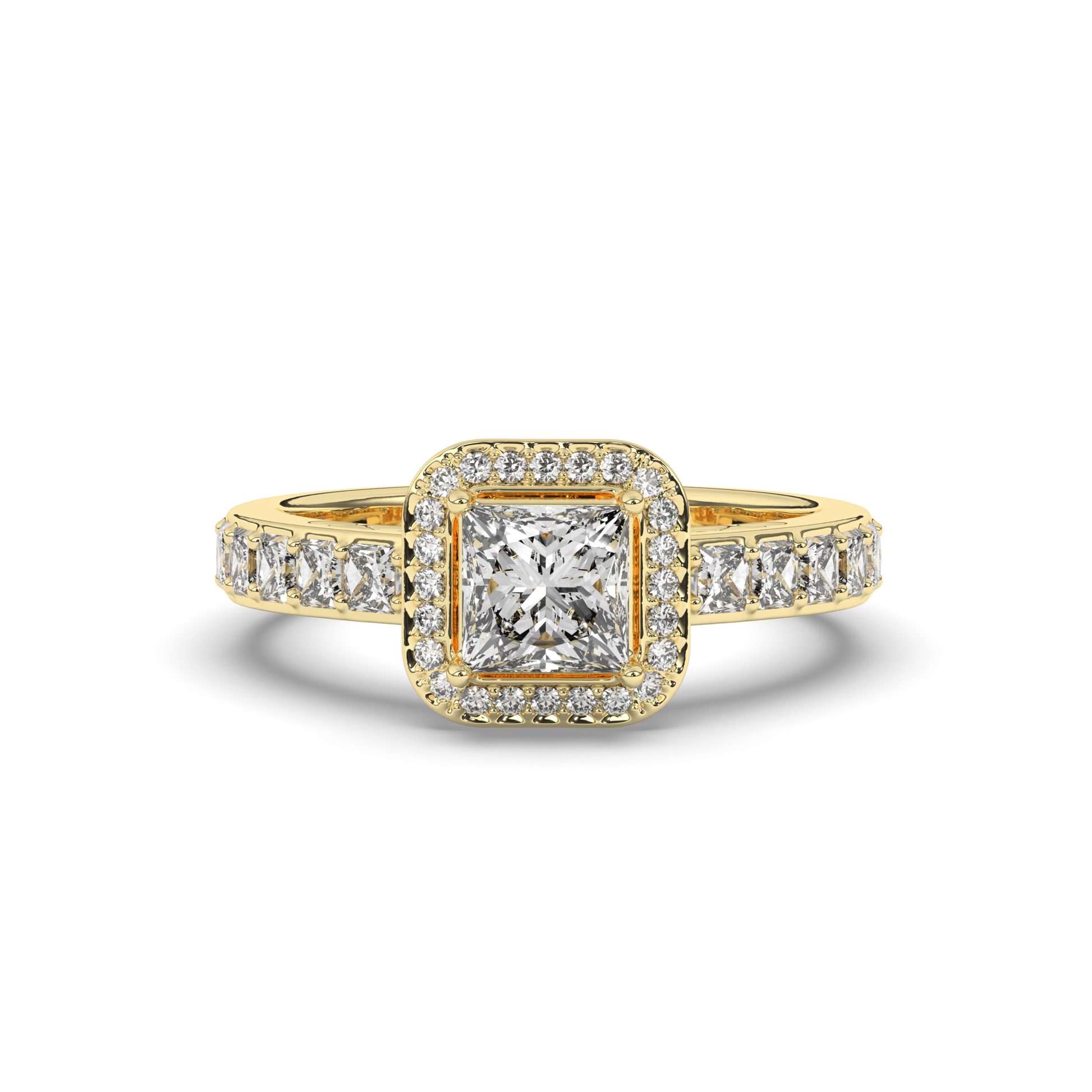 Halo Princess Lab-Grown Diamond Ring - Pear Jewels