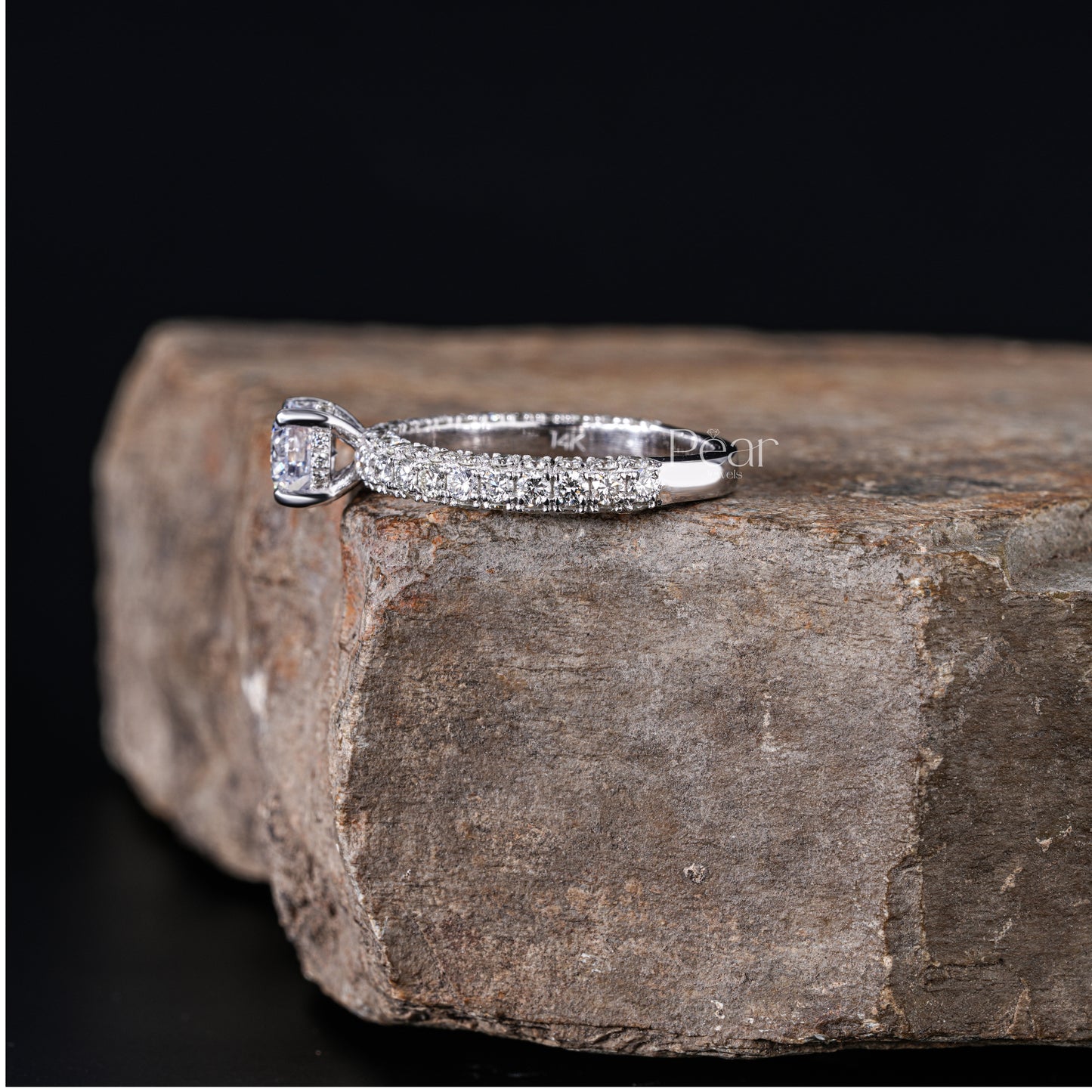 0.75Ct Hidden Halo Round Lab Grown Engagement Ring