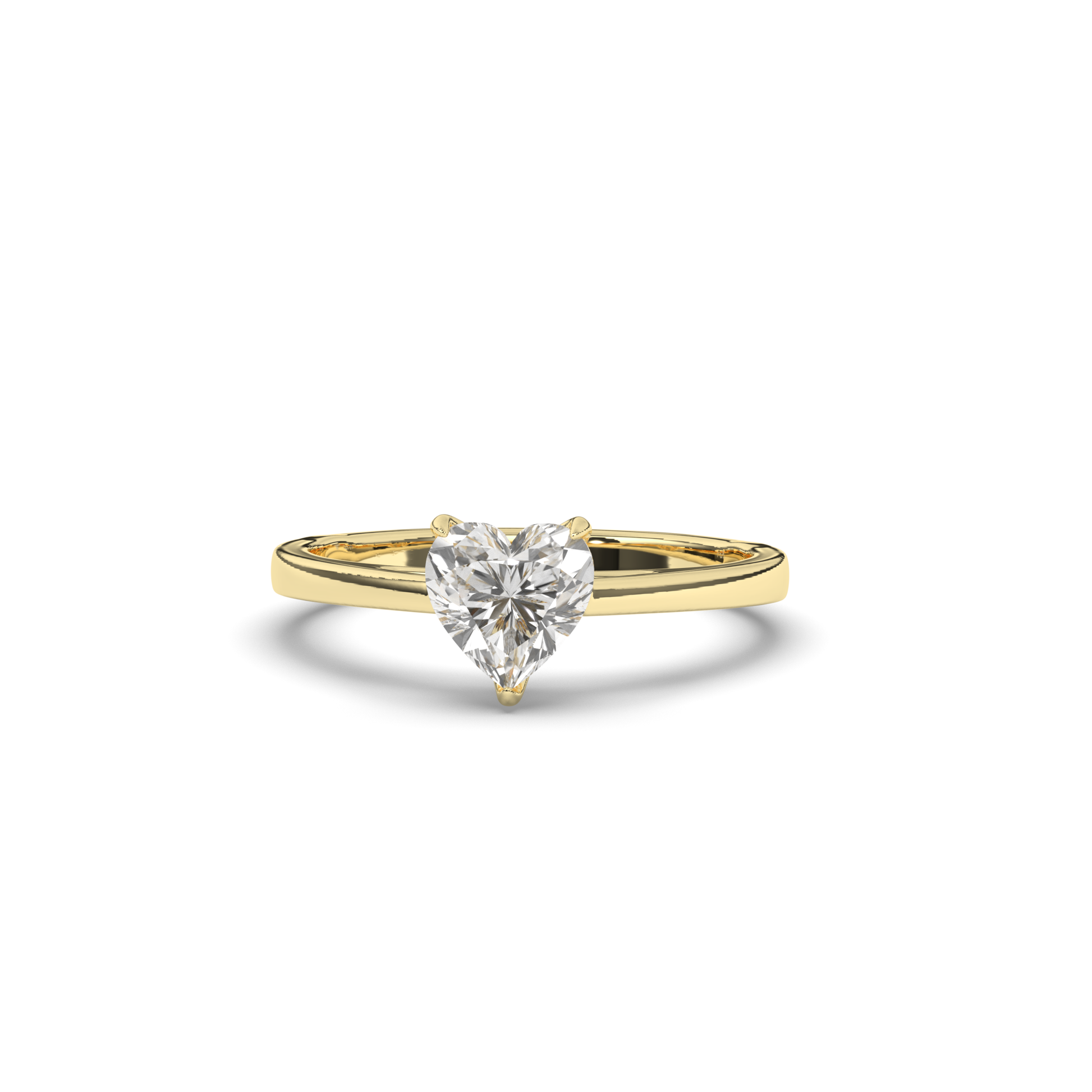 Lab-Grown Diamonds Heart-Shaped Solitaire Ring - Pear Jewels