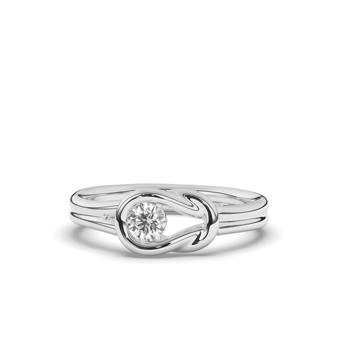 Lab-Grown Diamonds Radiant Round Solitaire Ring - Pear Jewels