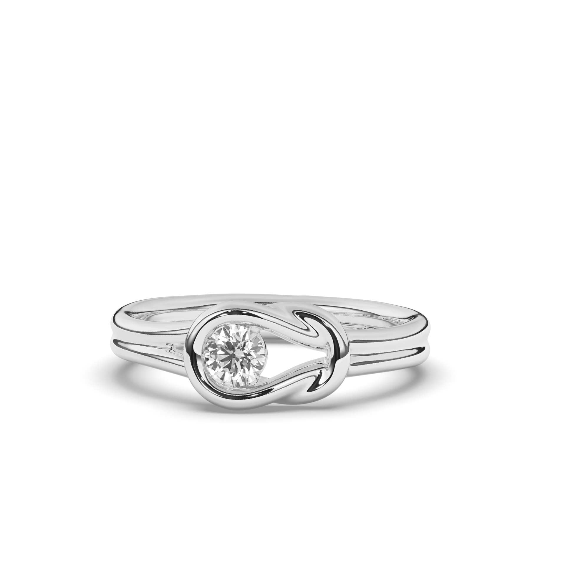 Lab-Grown Diamonds Radiant Round Solitaire Ring - Pear Jewels