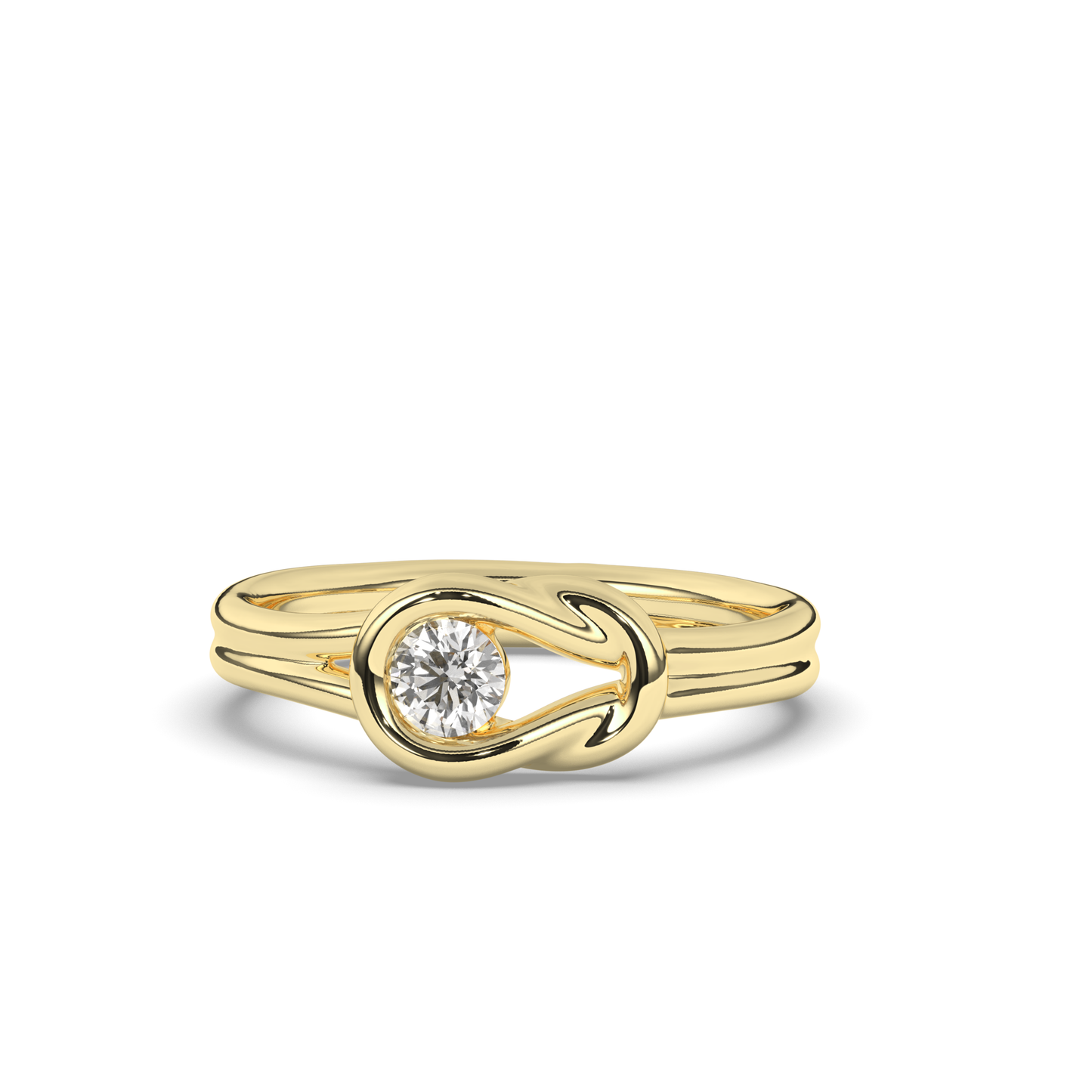 Lab-Grown Diamonds Radiant Round Solitaire Ring - Pear Jewels