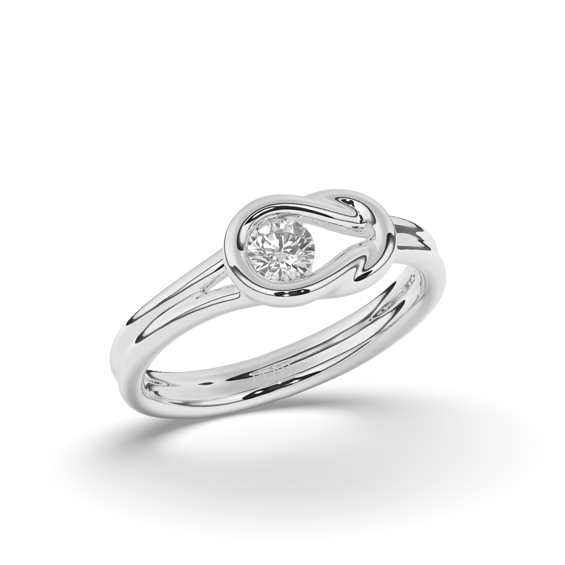 Lab-Grown Diamonds Radiant Round Solitaire Ring - Pear Jewels