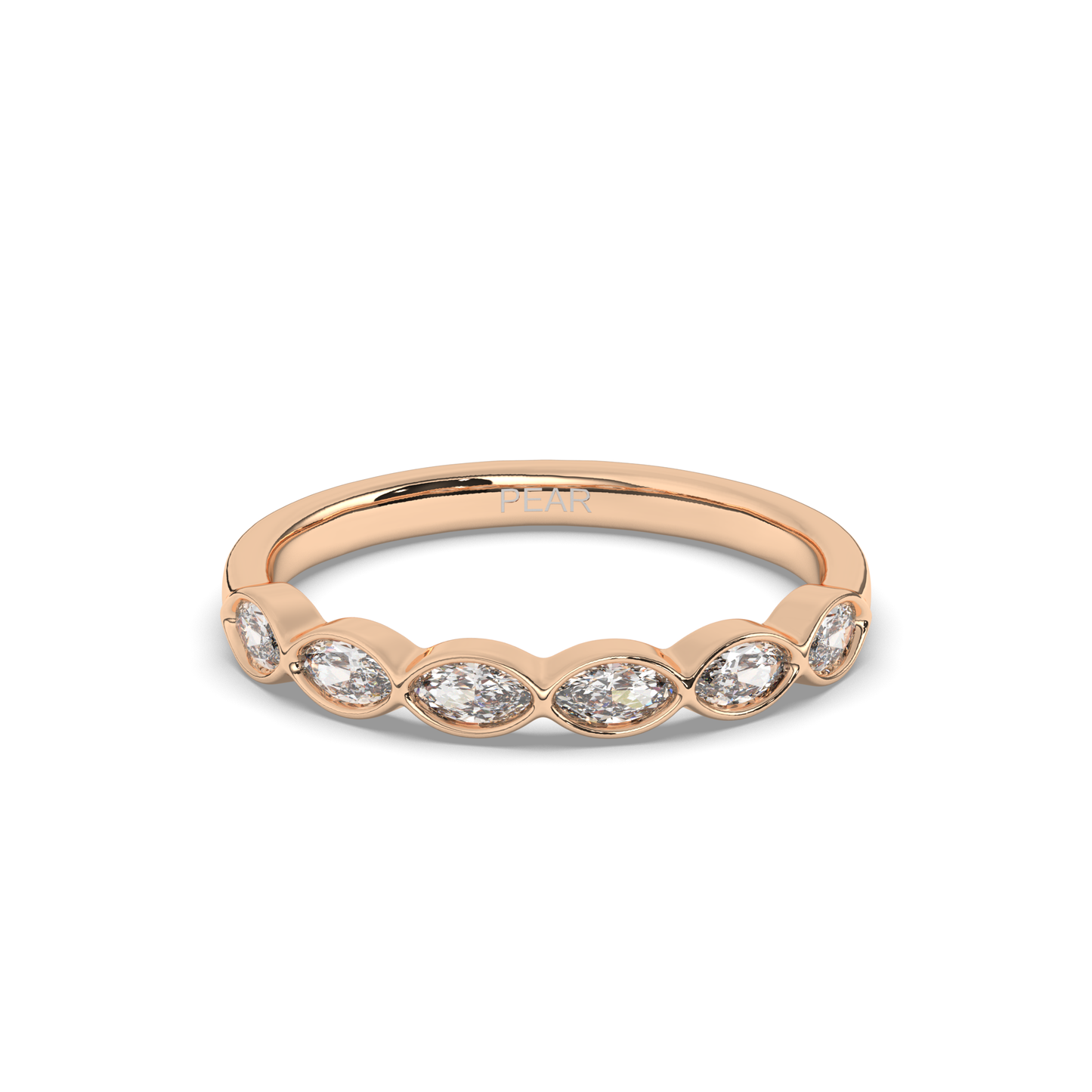 Lab Grown Diamond Half Eternity Band - Pear Jewels