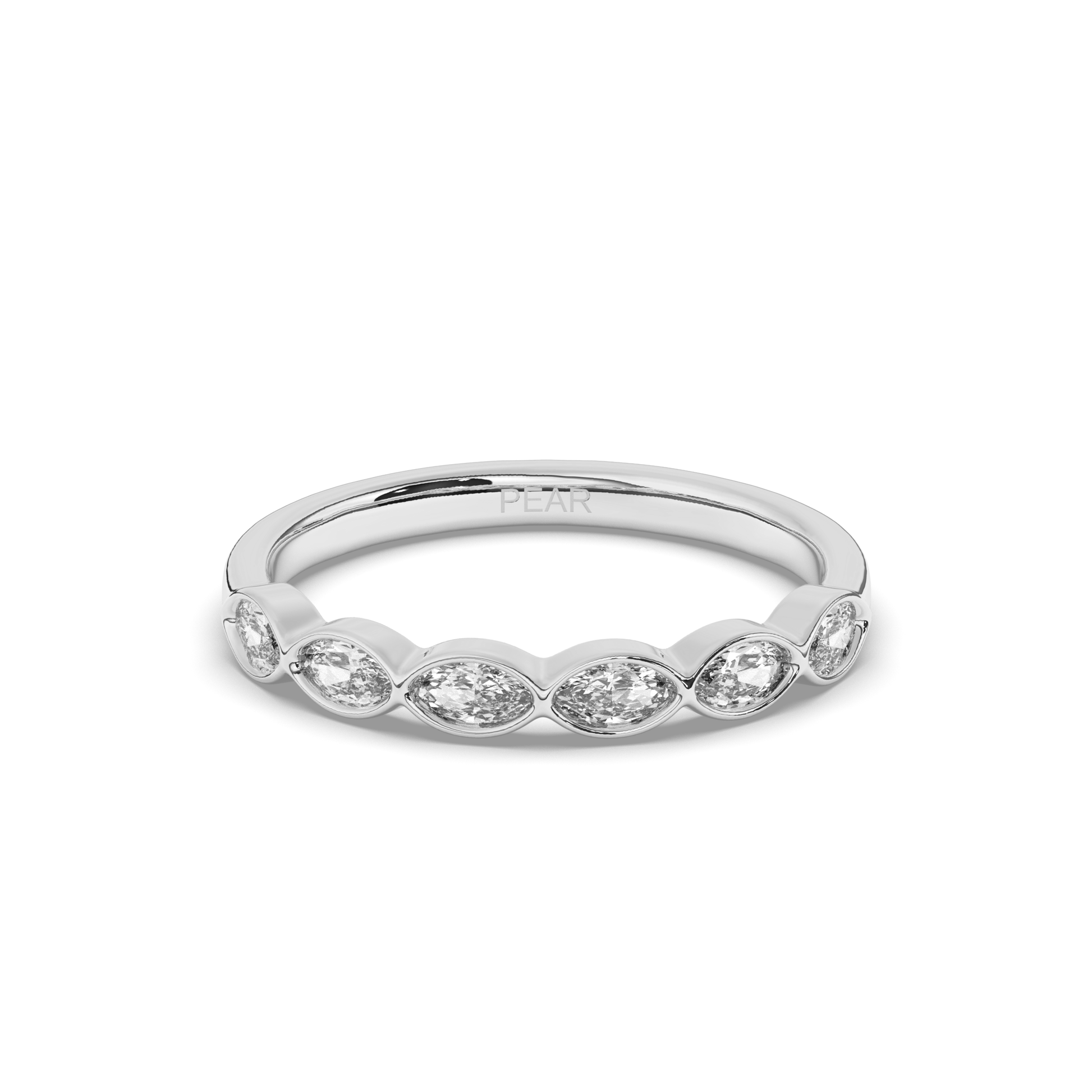 Lab Grown Diamond Half Eternity Band - Pear Jewels