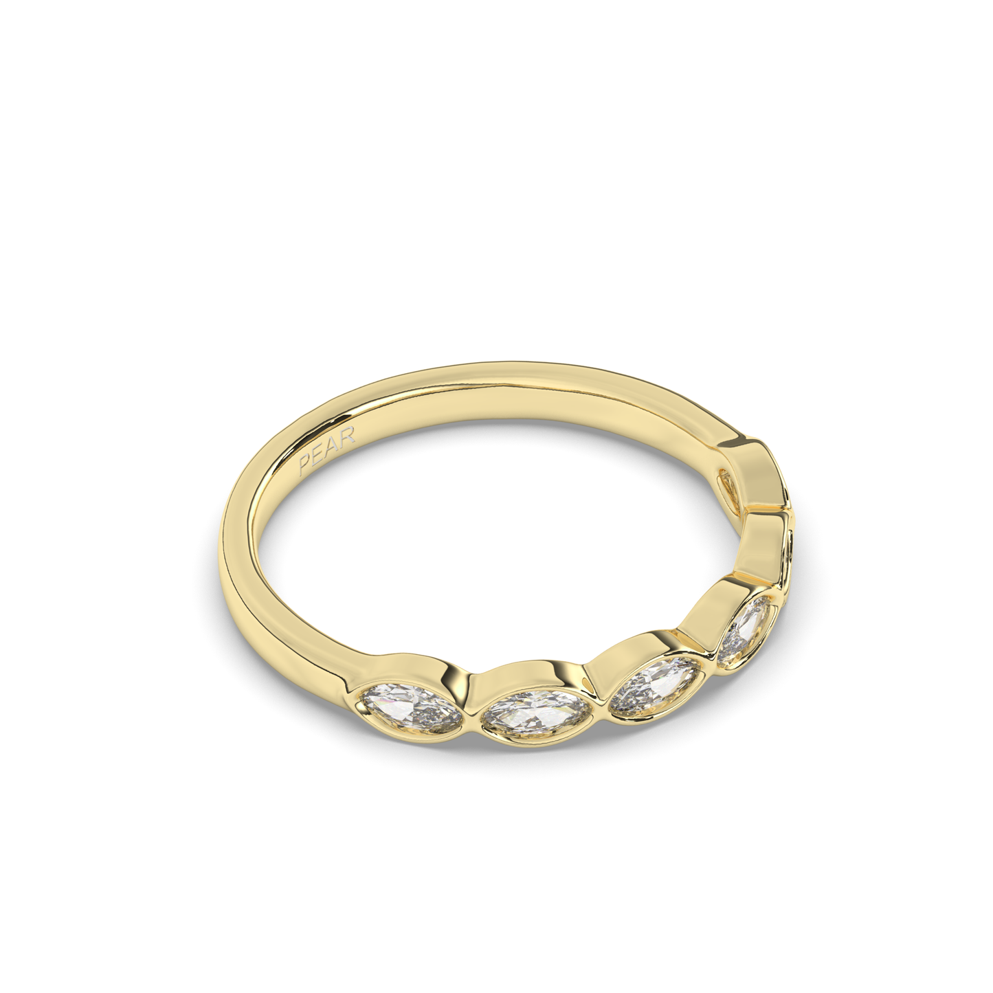 Lab Grown Diamond Half Eternity Band - Pear Jewels