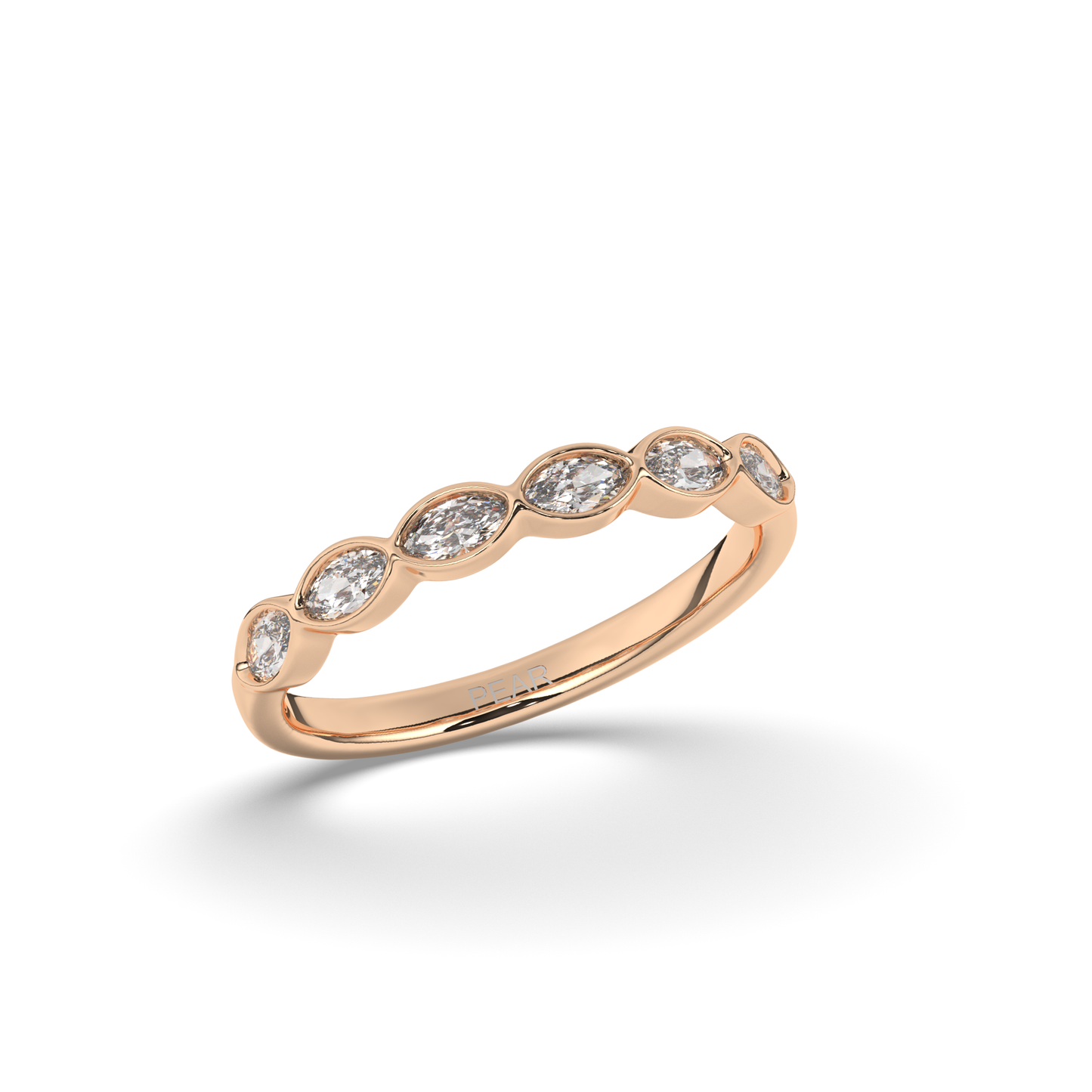 Lab Grown Diamond Half Eternity Band - Pear Jewels