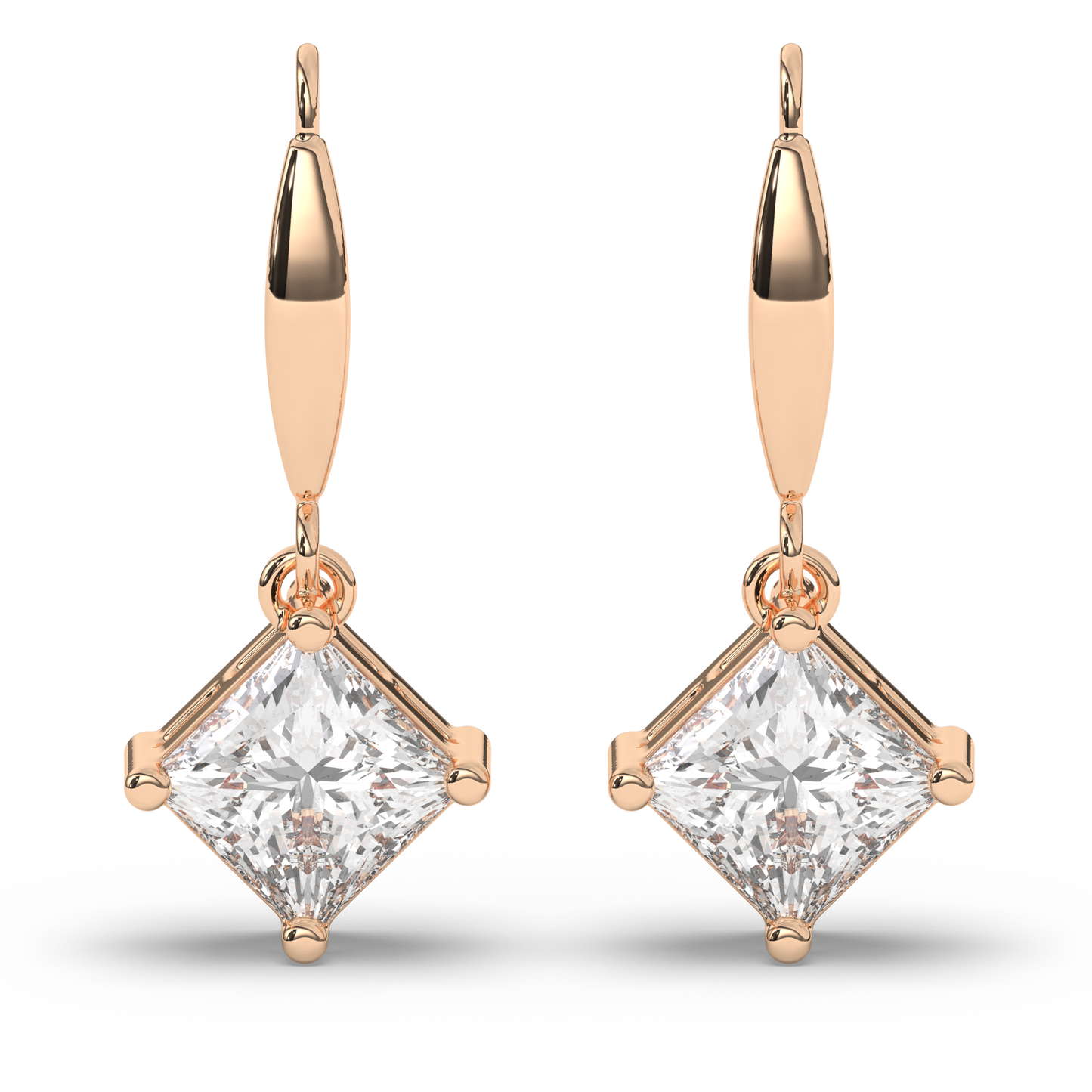Majestic Princess Lab-Grown Diamond Dangle Earrings - Pear Jewels