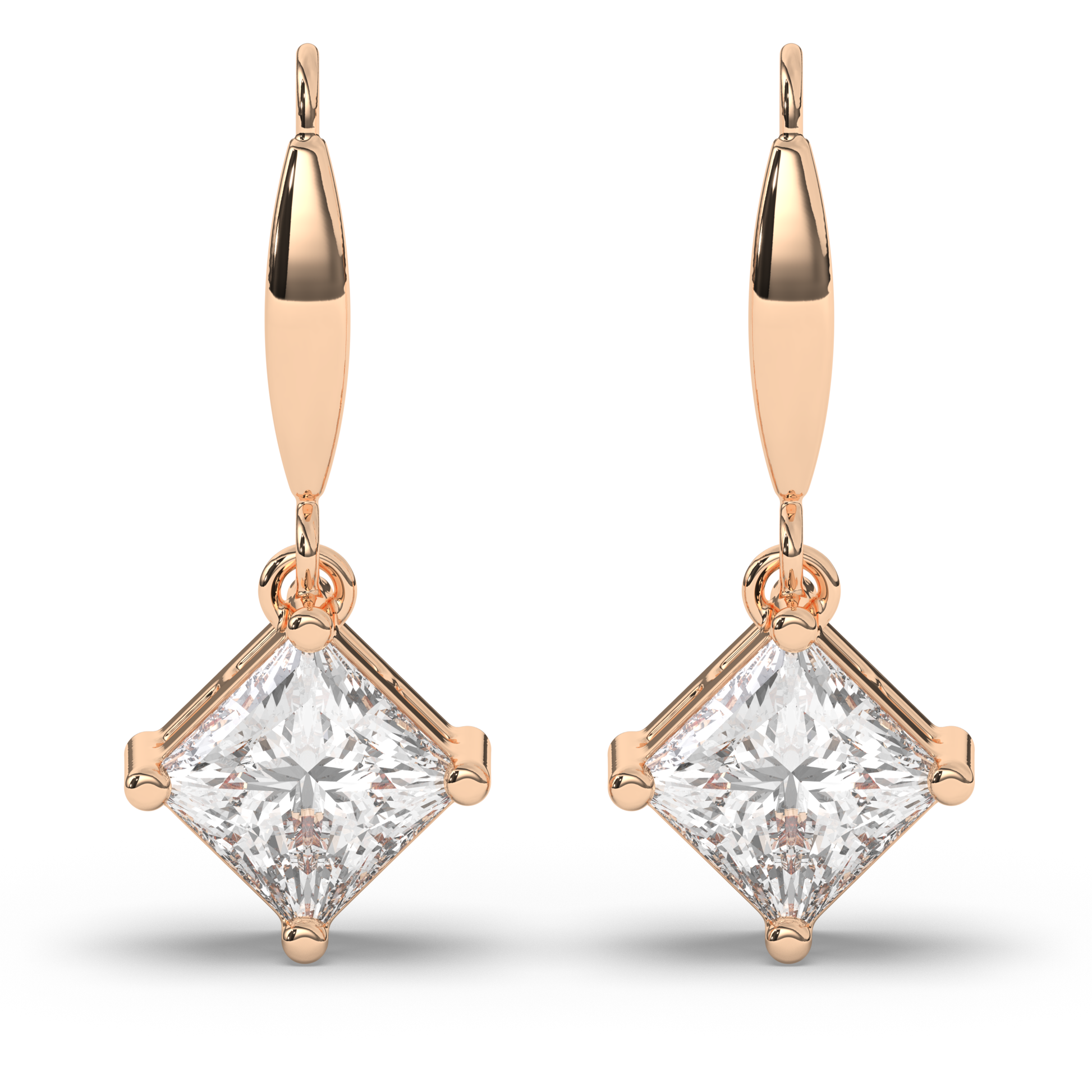 Majestic Princess Lab-Grown Diamond Dangle Earrings - Pear Jewels