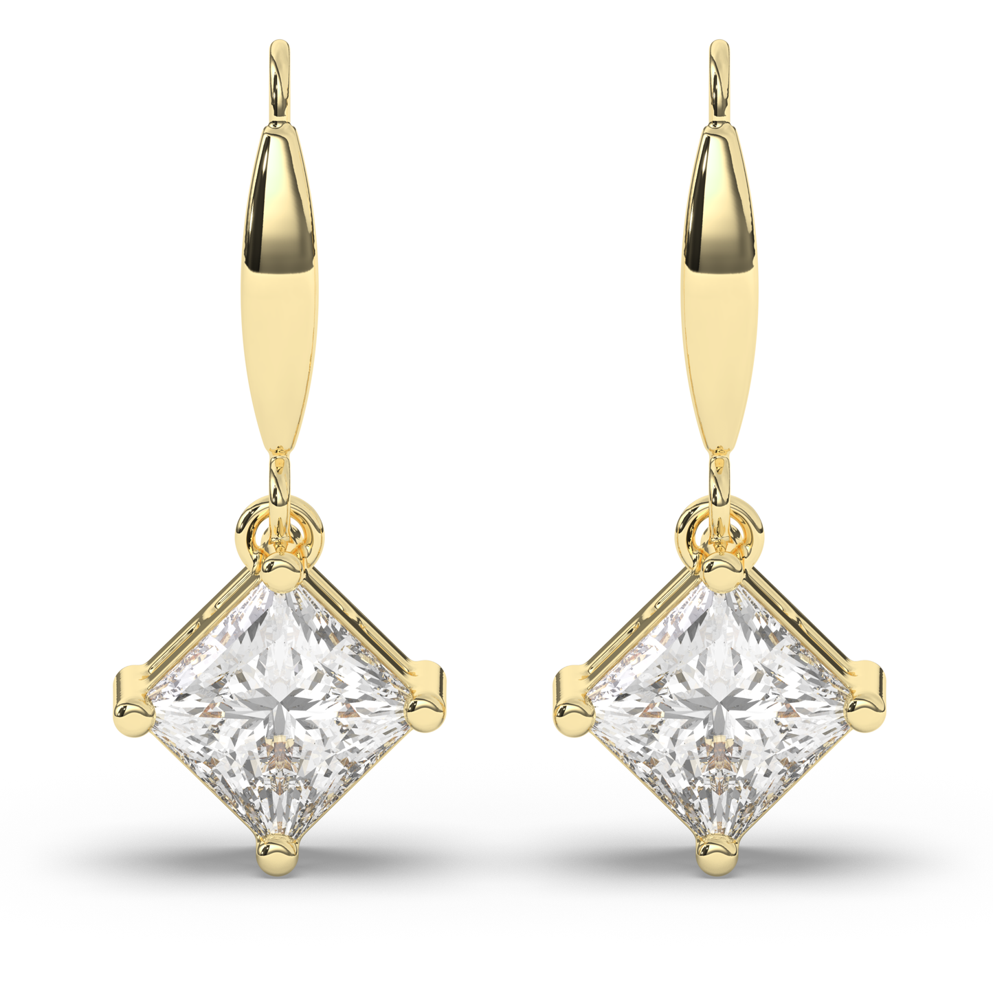 Majestic Princess Lab-Grown Diamond Dangle Earrings - Pear Jewels