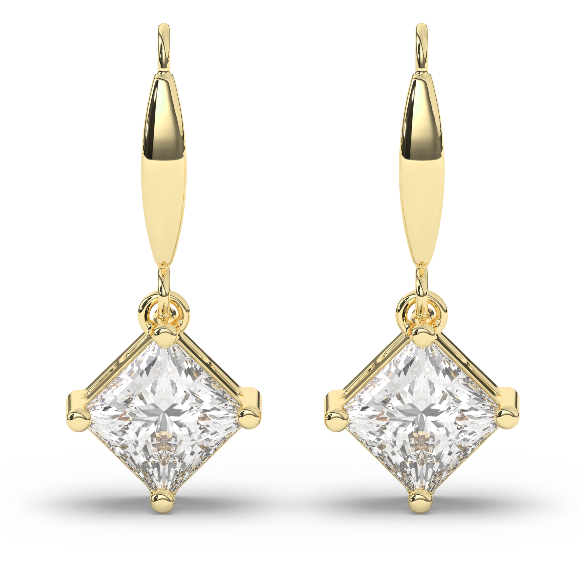 Majestic Princess Lab-Grown Diamond Dangle Earrings - Pear Jewels