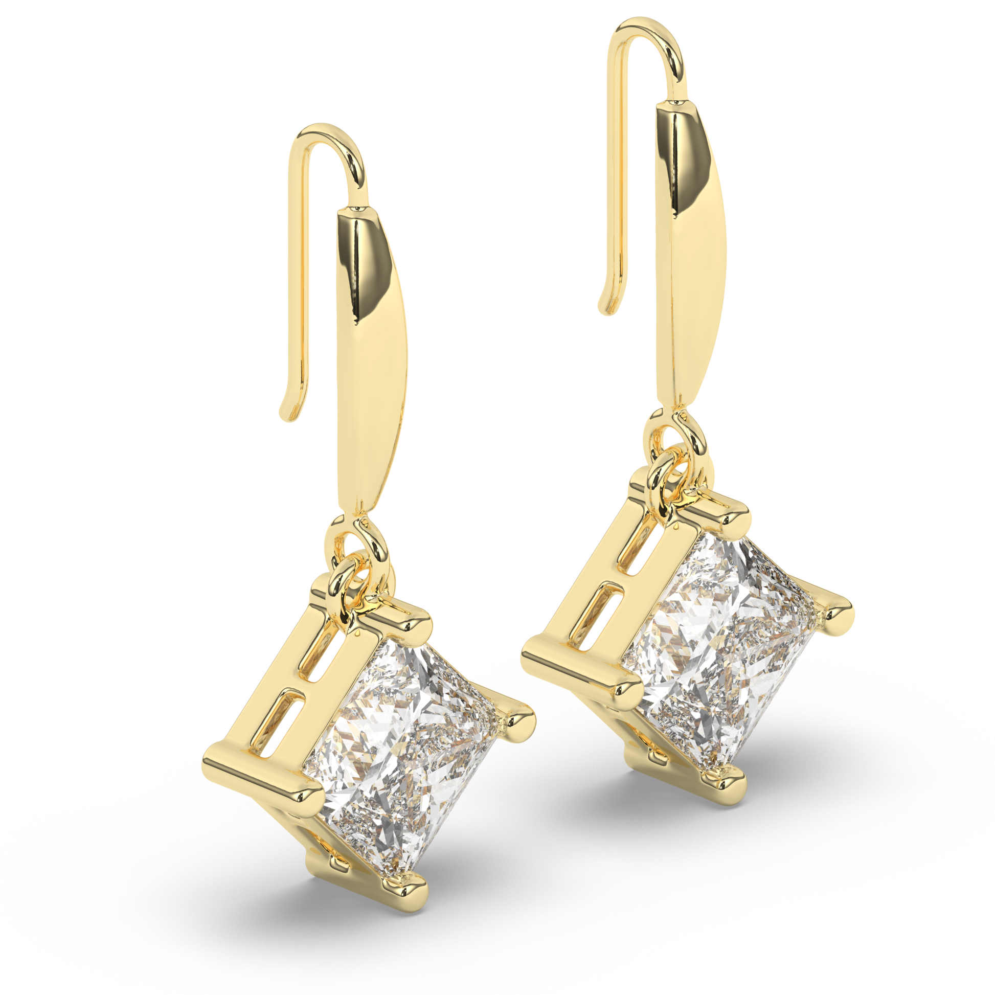 Majestic Princess Lab-Grown Diamond Dangle Earrings - Pear Jewels