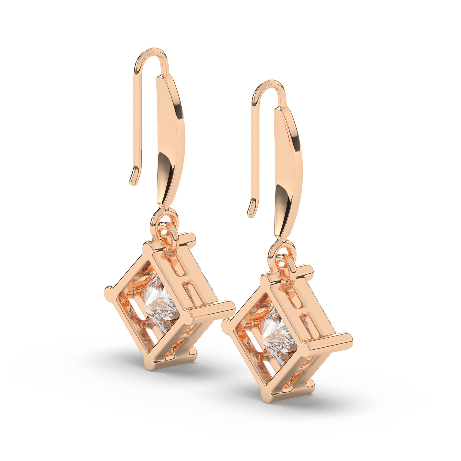 Majestic Princess Lab-Grown Diamond Dangle Earrings - Pear Jewels