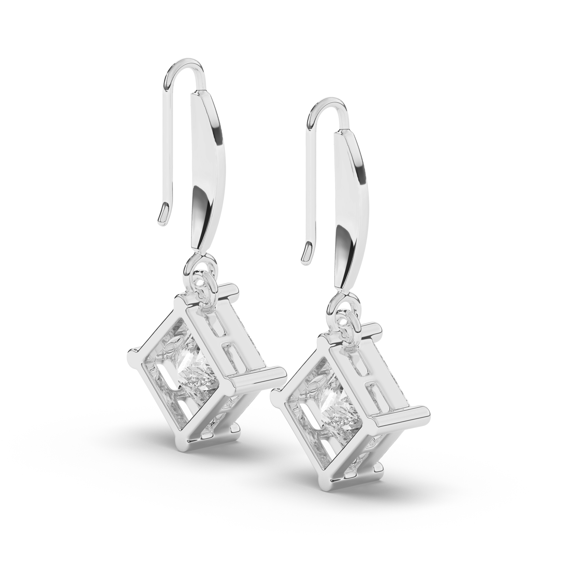 Majestic Princess Lab-Grown Diamond Dangle Earrings - Pear Jewels