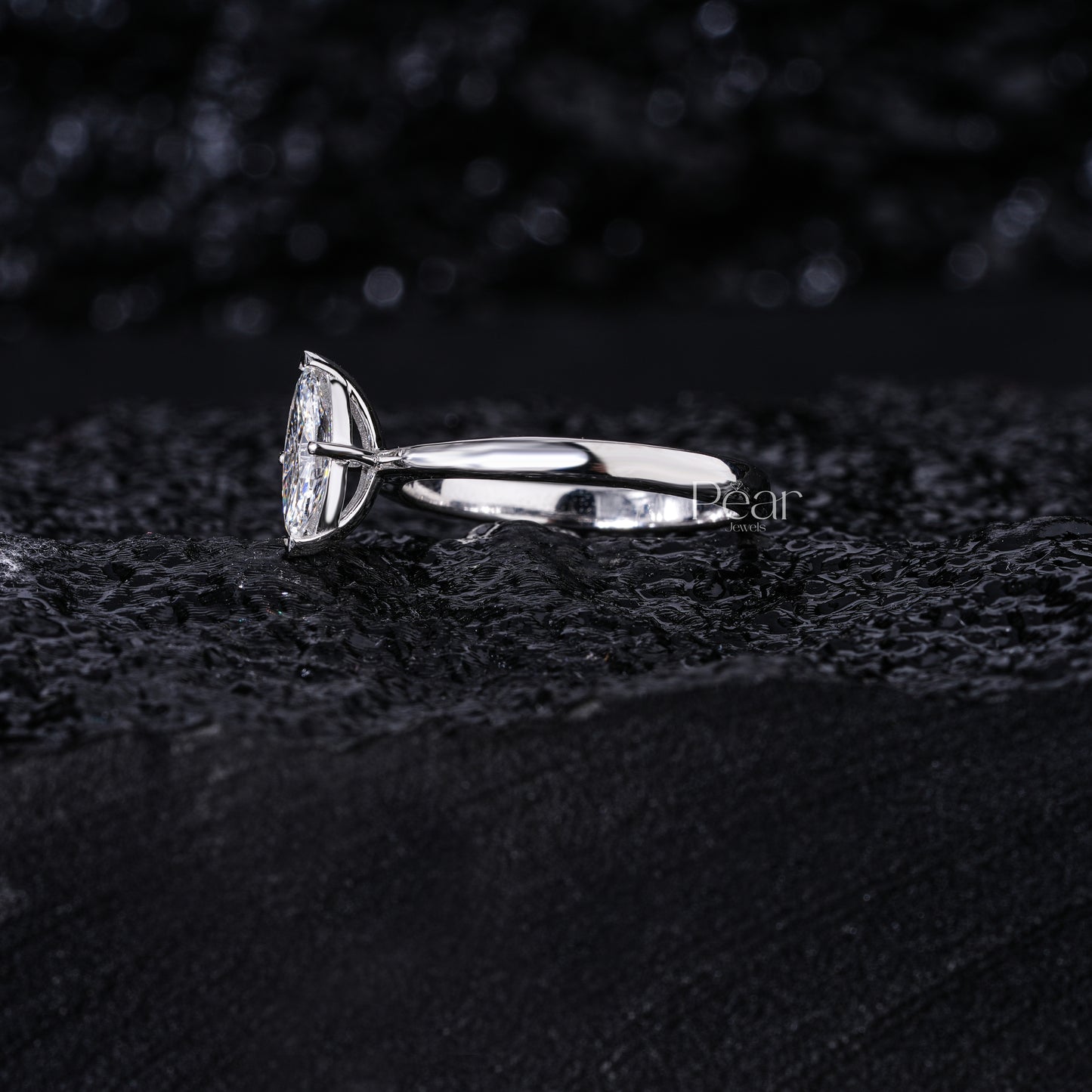 Marquise Labgrown Diamond Solitaire Ring - Pear Jewels