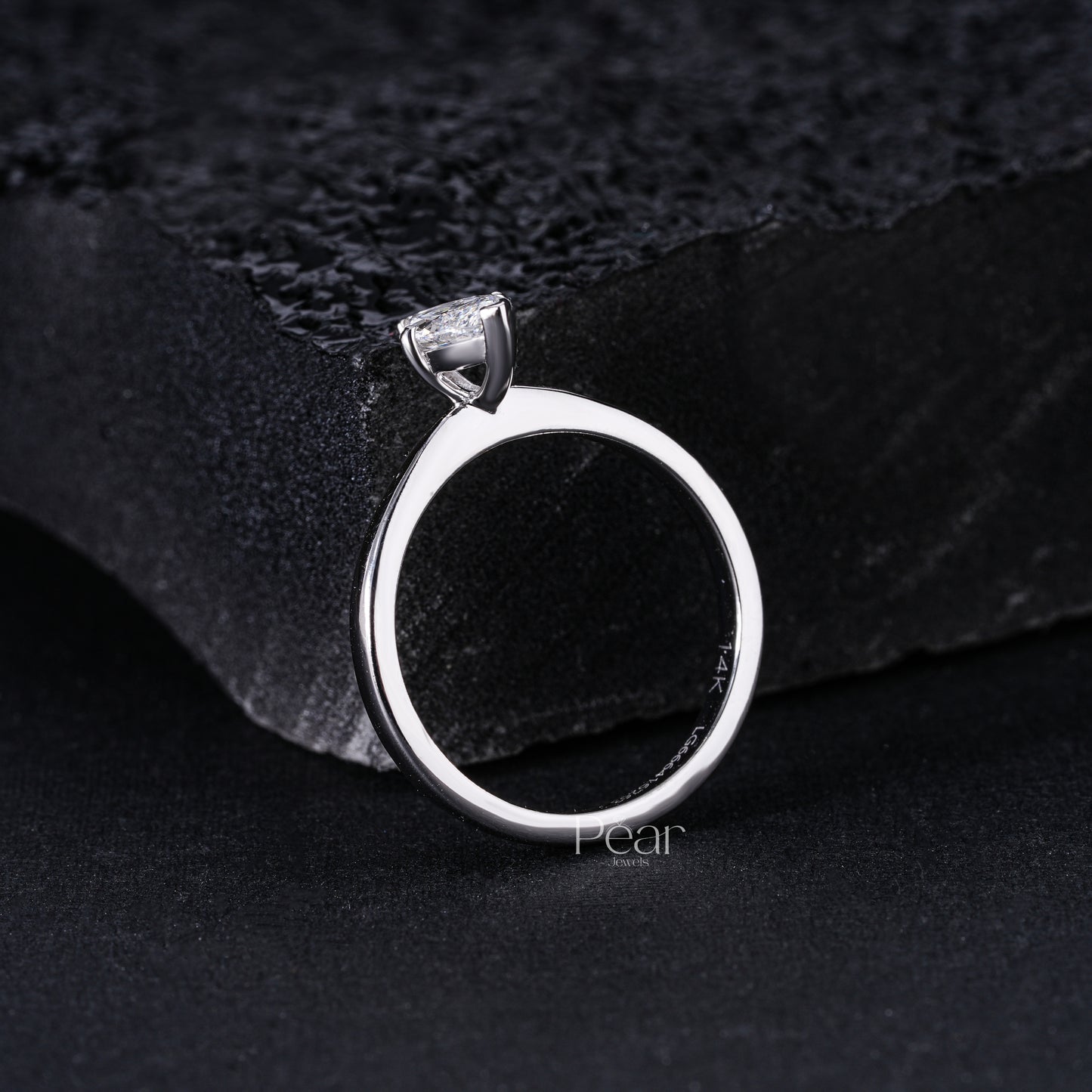 Marquise Labgrown Diamond Solitaire Ring - Pear Jewels