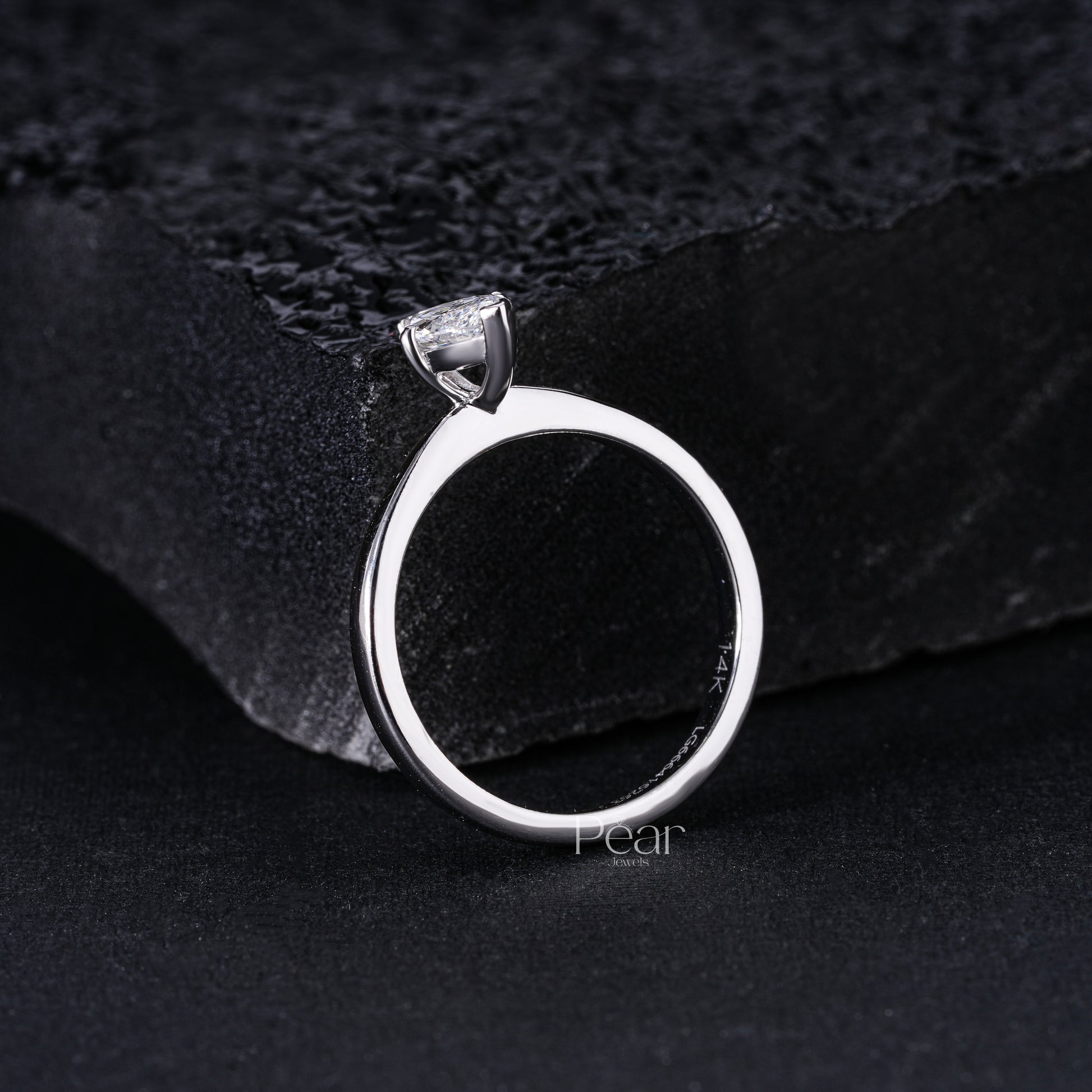 Marquise Labgrown Diamond Solitaire Ring - Pear Jewels