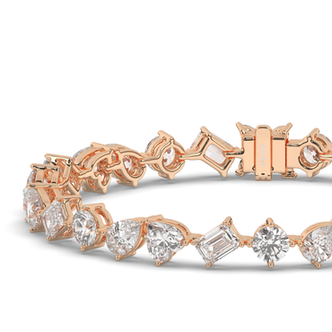 Multishape Lab-Grown Diamonds Tennis Bracelet - Pear Jewels