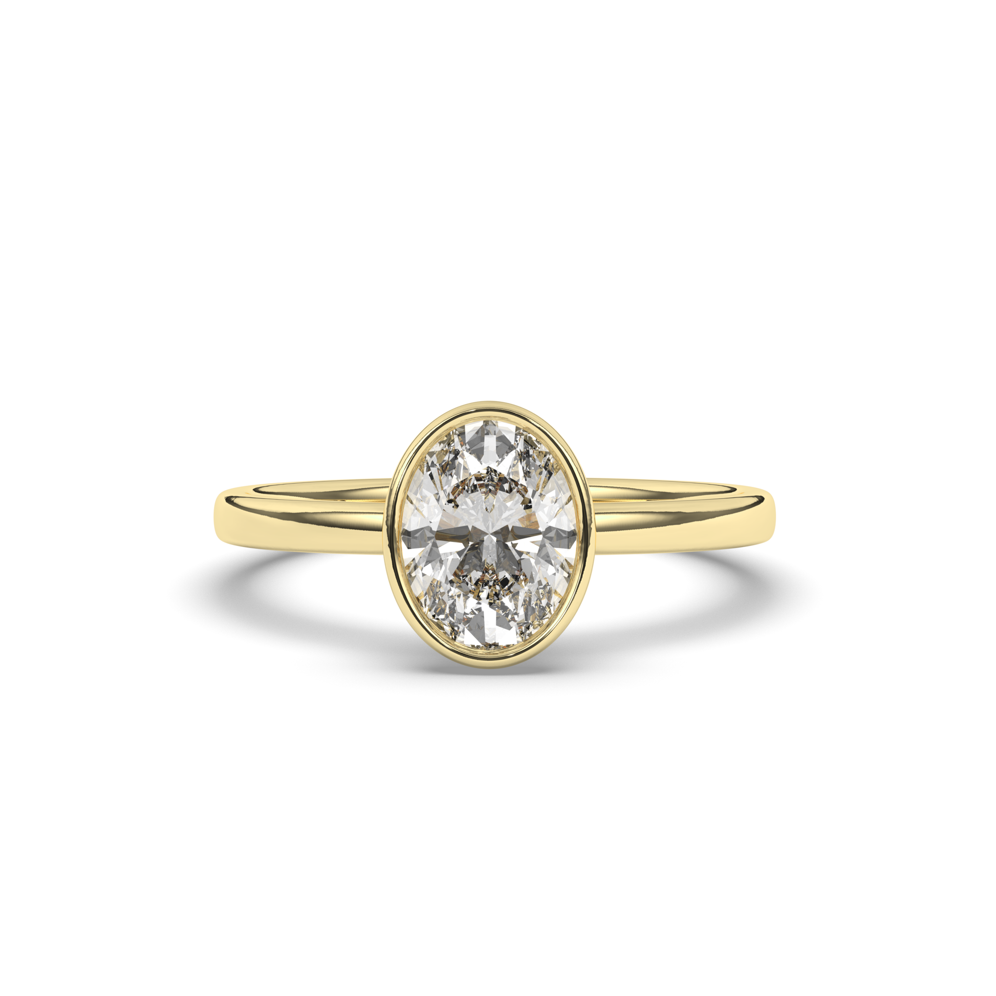 Oval Bezel Lab-Grown Diamond Ring - Pear Jewels
