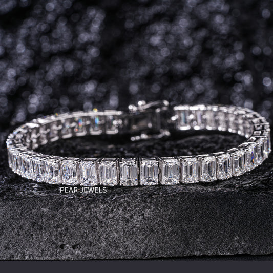 0.7ct Emerald Tennis Labgrown Diamond Bracelet - PearJewels Australia