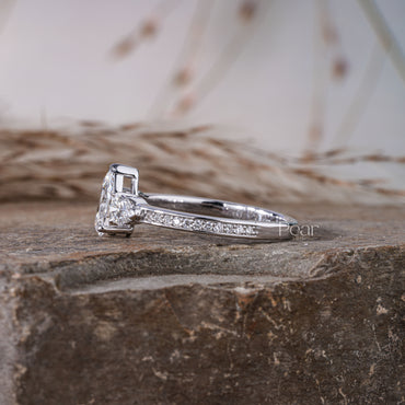 Pear Lab grown Diamond Three Stone Ring - Pear Jewels