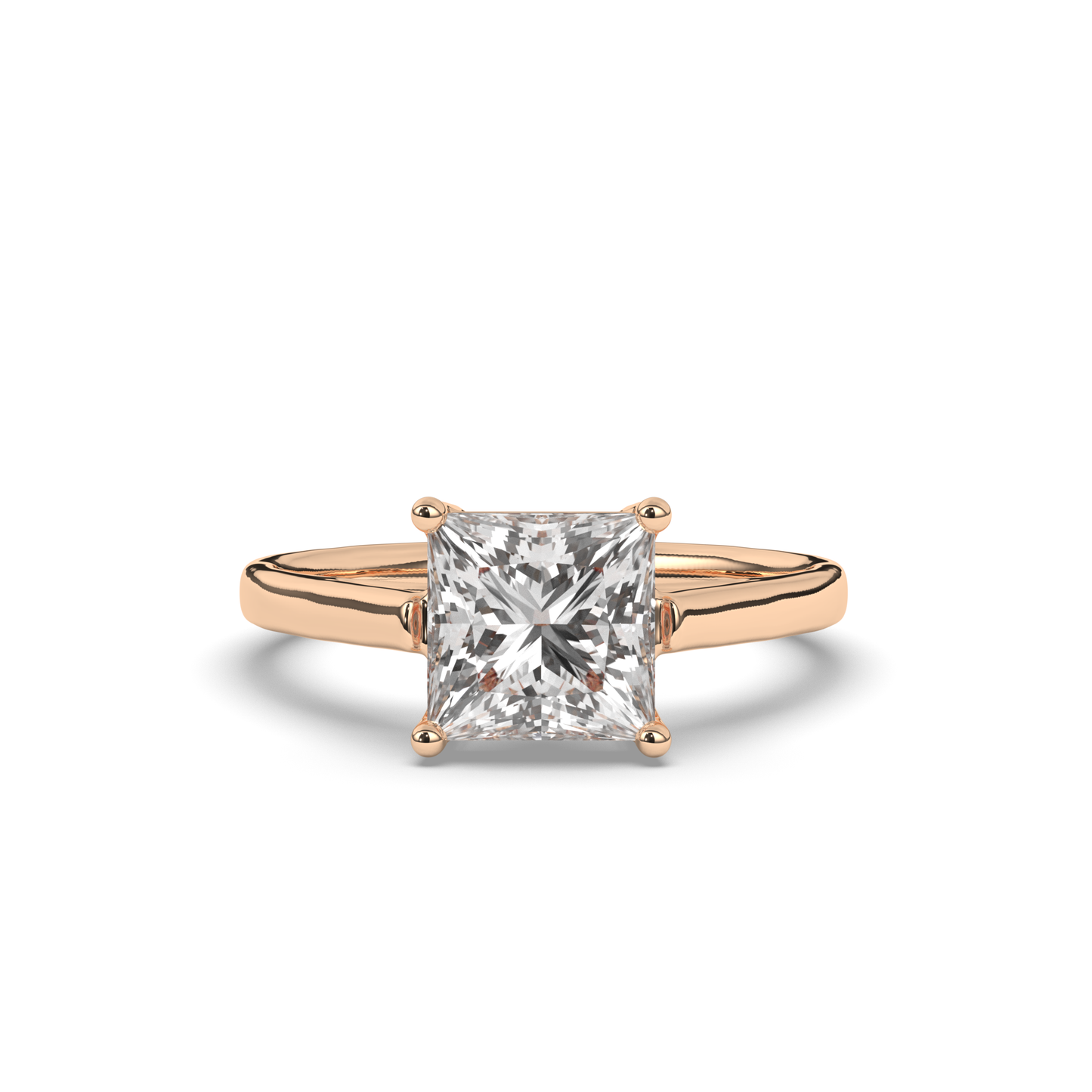 Princess Halo Solitaire Lab-Grown Diamond Ring - Pear Jewels