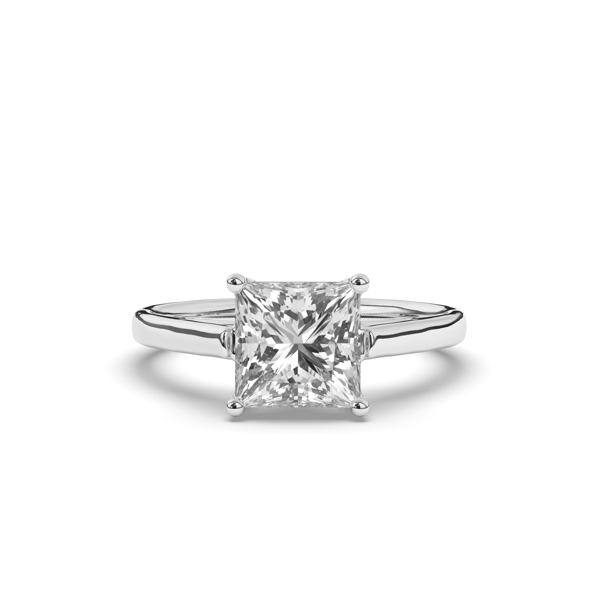 Princess Halo Solitaire Lab-Grown Diamond Ring - Pear Jewels