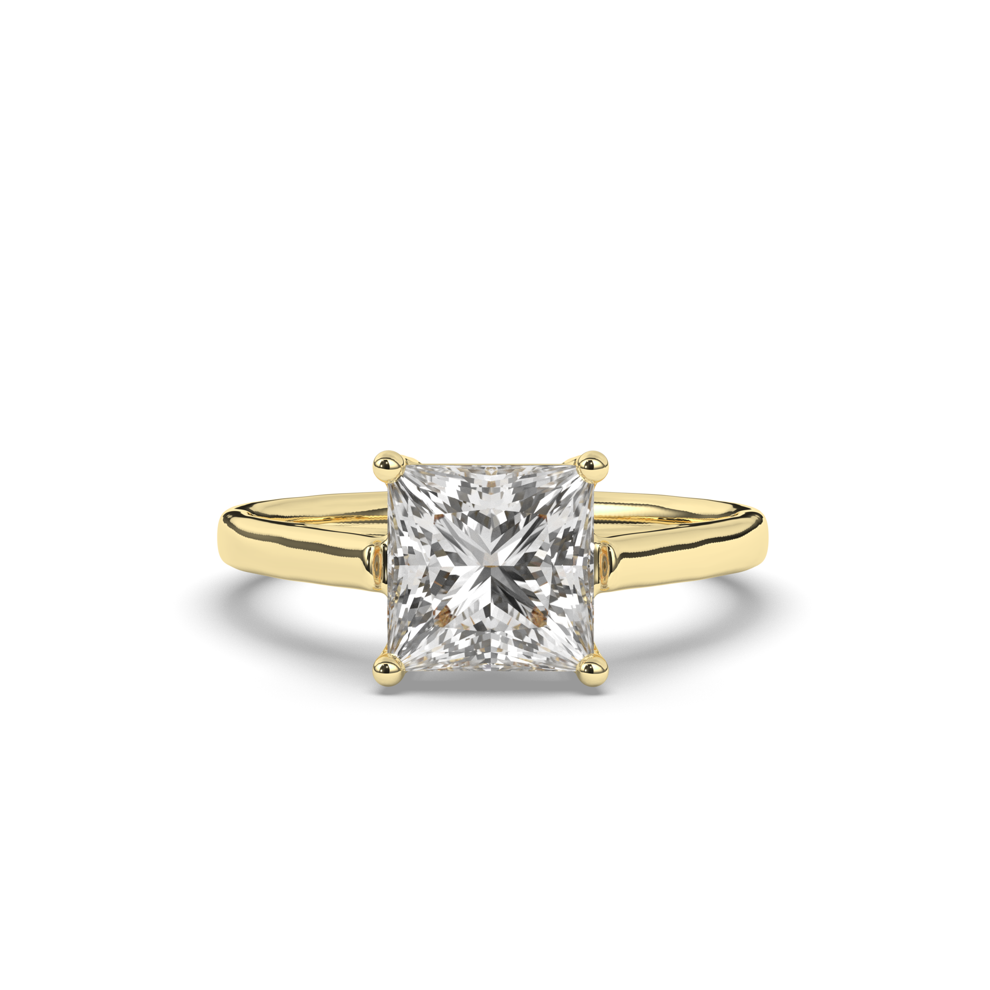 Princess Halo Solitaire Lab-Grown Diamond Ring - Pear Jewels