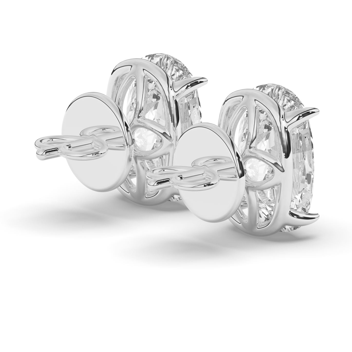 Refined Cushion Cut Lab-Grown Diamond Solitaire Stud Earrings - Pear Jewels