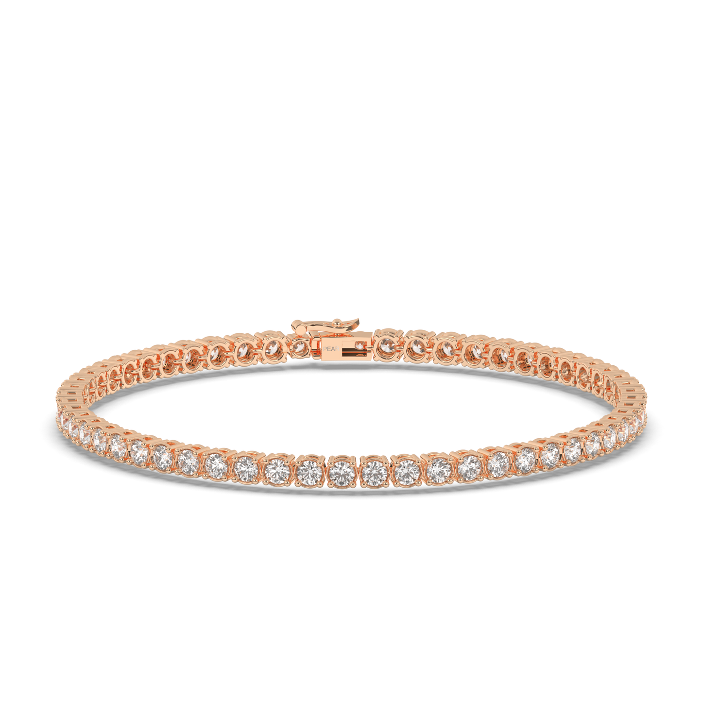 Round Cut Lab-grown Diamond Trendy Tennis Bracelet - Pear Jewels
