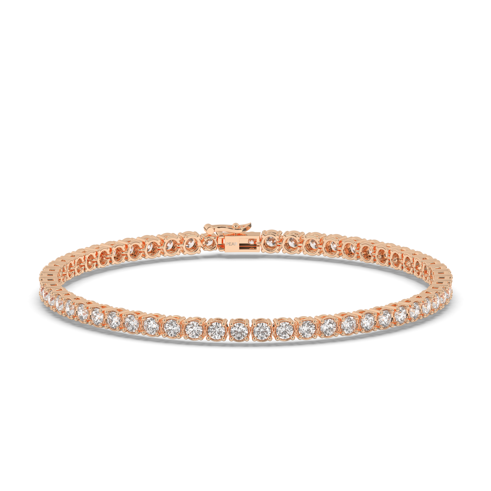 Round Cut Lab-grown Diamond Trendy Tennis Bracelet - Pear Jewels