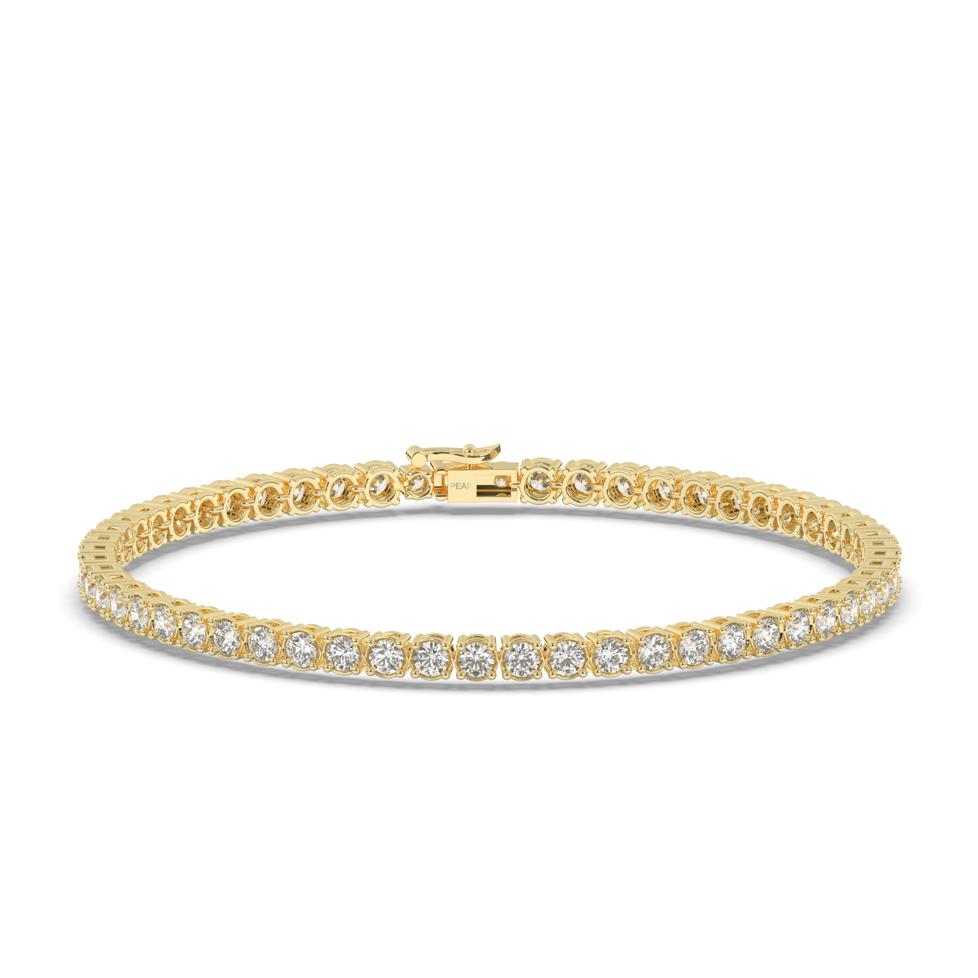 Round Cut Lab-grown Diamond Trendy Tennis Bracelet - Pear Jewels