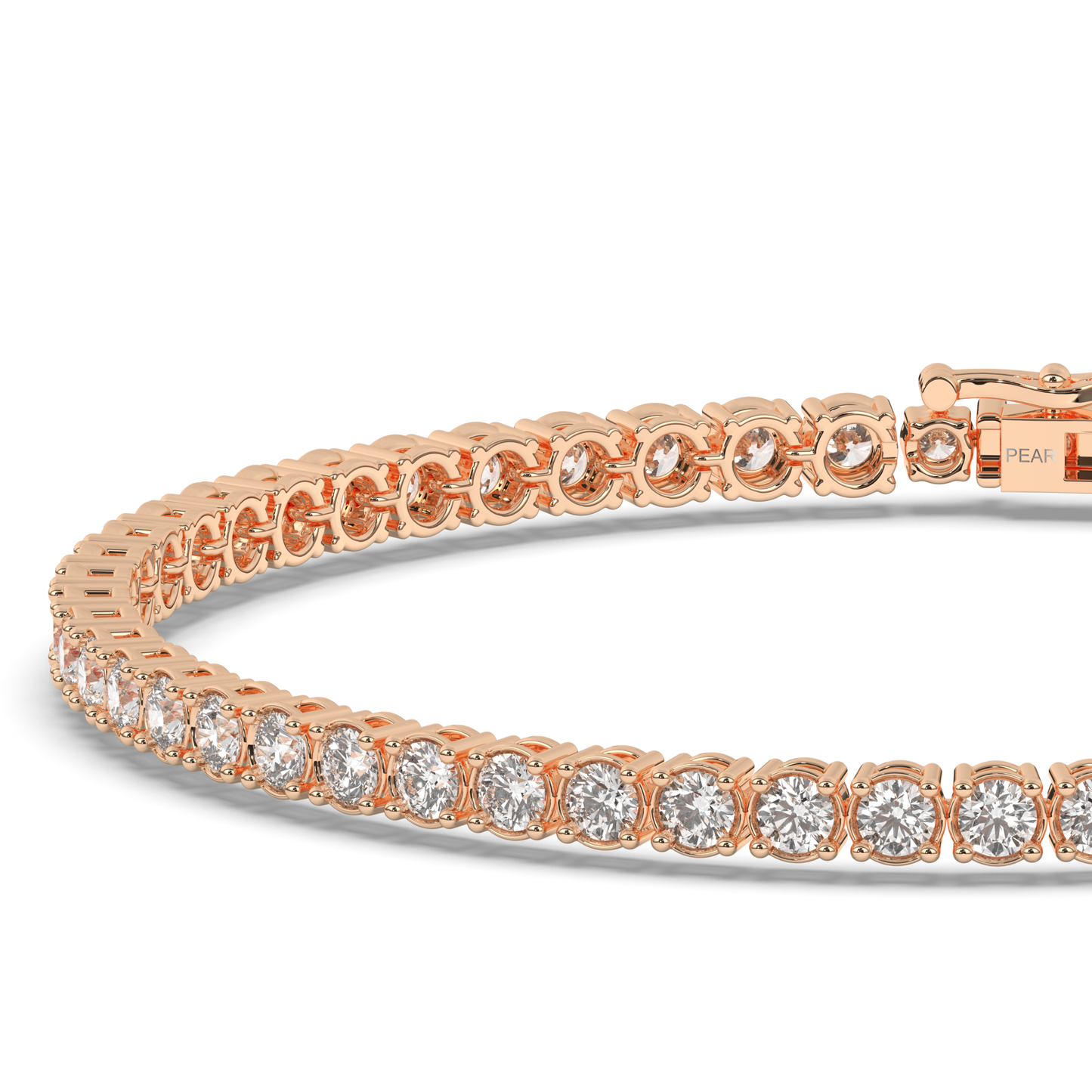 Round Cut Lab-grown Diamond Trendy Tennis Bracelet - Pear Jewels