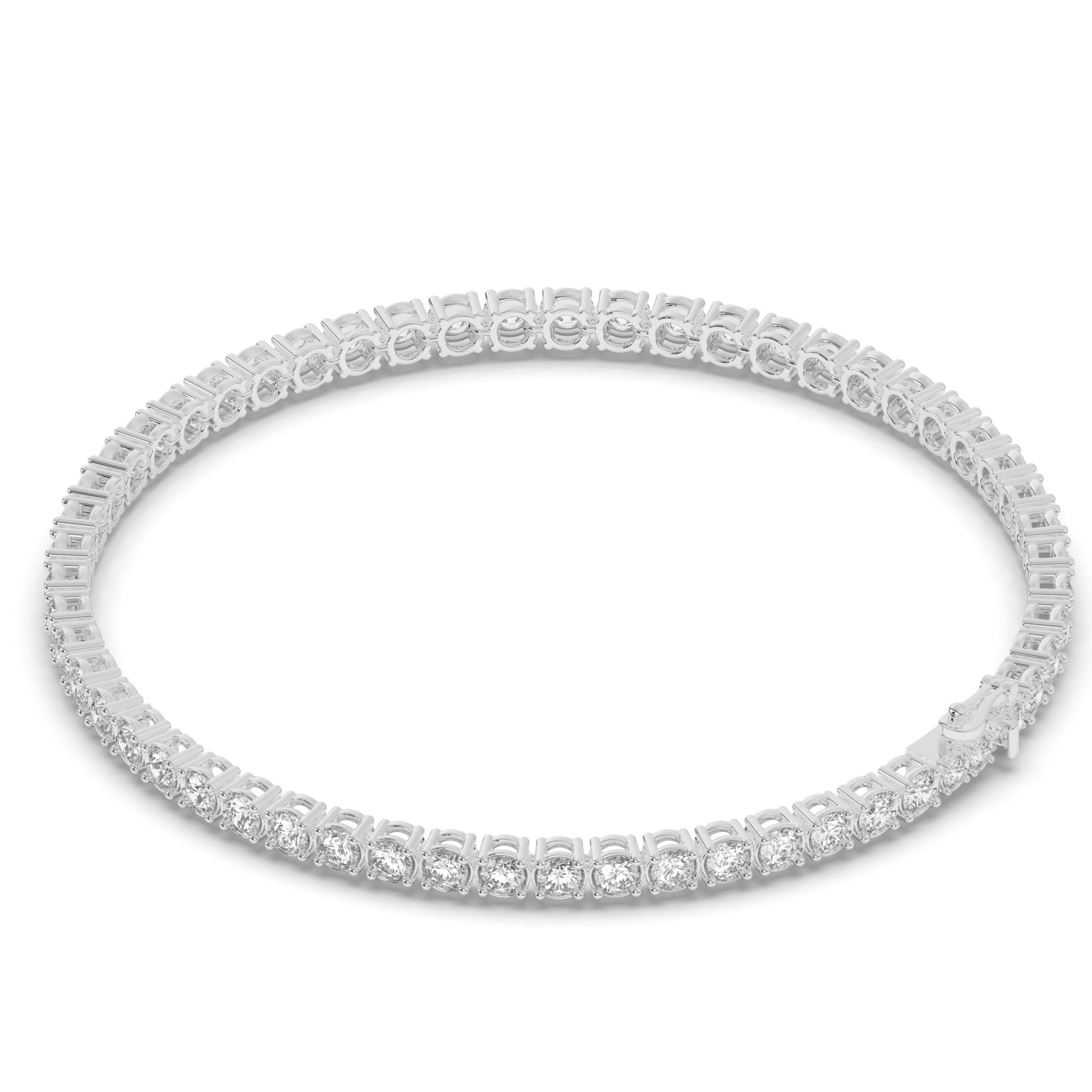 Round Cut Lab-grown Diamond Trendy Tennis Bracelet - Pear Jewels