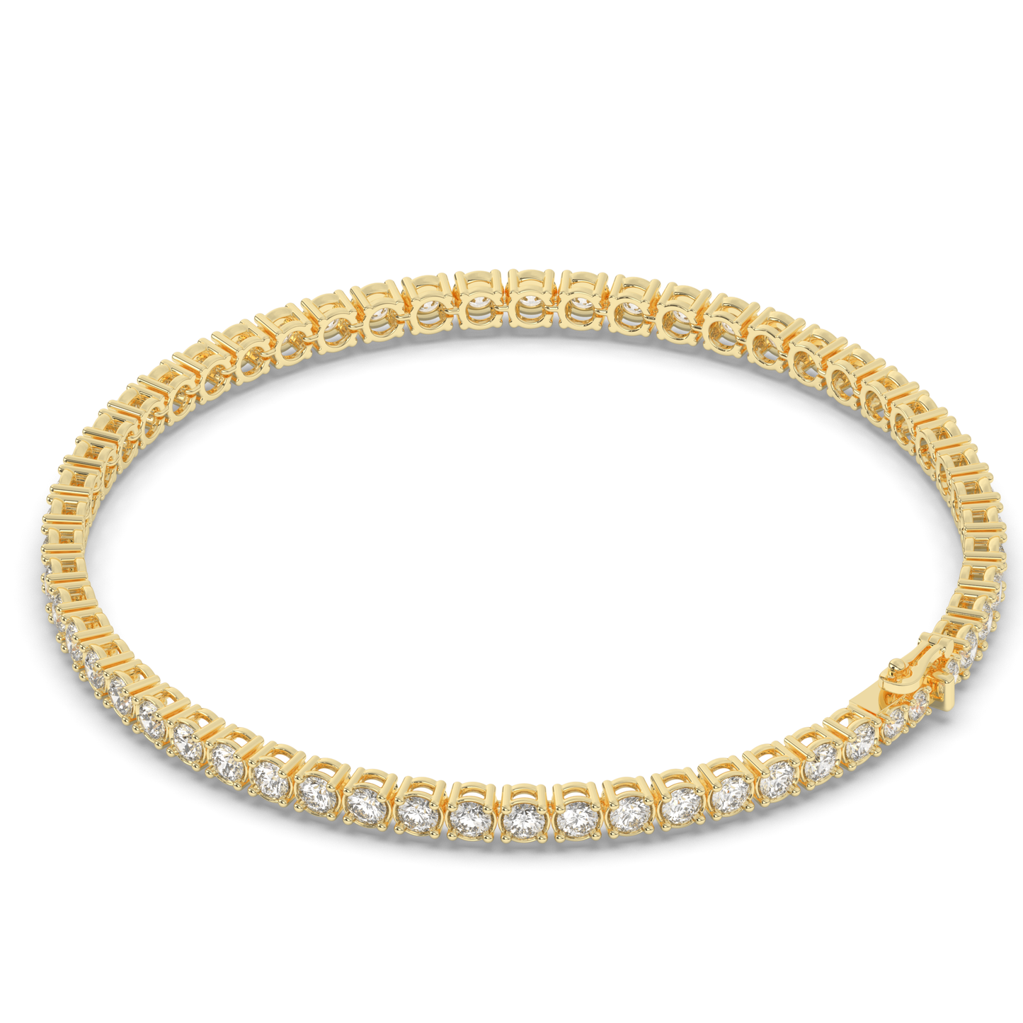 Round Cut Lab-grown Diamond Trendy Tennis Bracelet - Pear Jewels