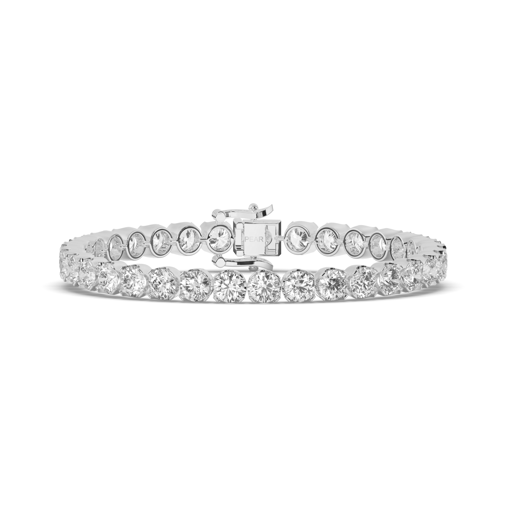 Round Cut Lab-grown Diamonds Tennis Bracelet - Pear Jewels