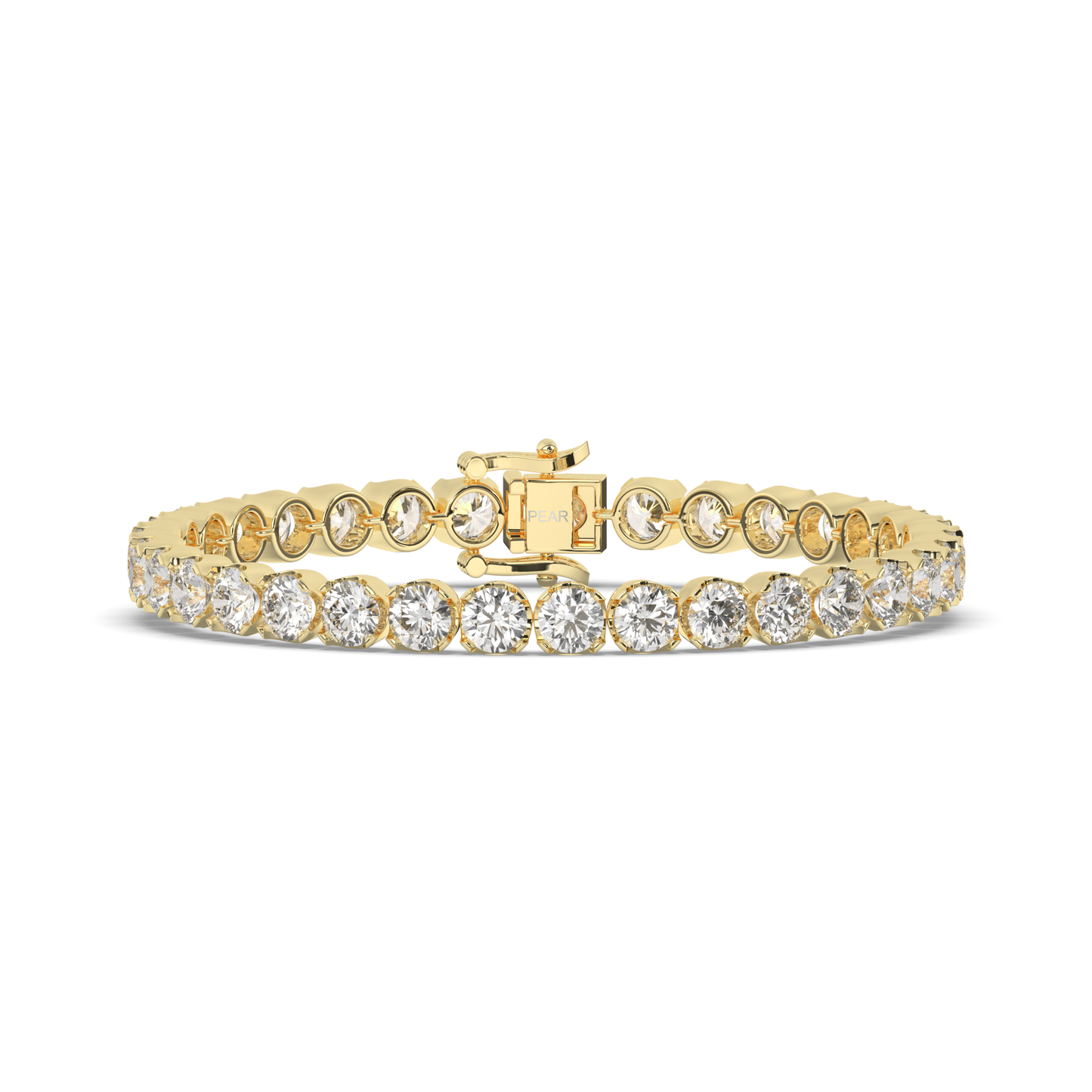 Round Cut Lab-grown Diamonds Tennis Bracelet - Pear Jewels