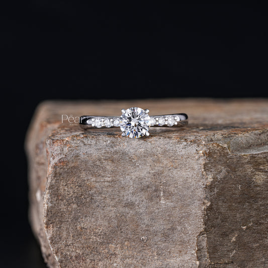 Seven-Stone Round Lab-Grown Diamond Ring - Pear Jewels